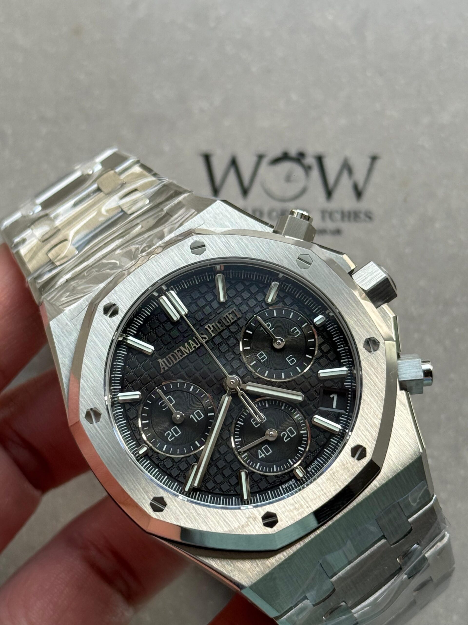 Royal Oak Chrono 26240 SS DDF 1:1 Best Edition Black Dial on SS Bracelet DD4401 - Image 2