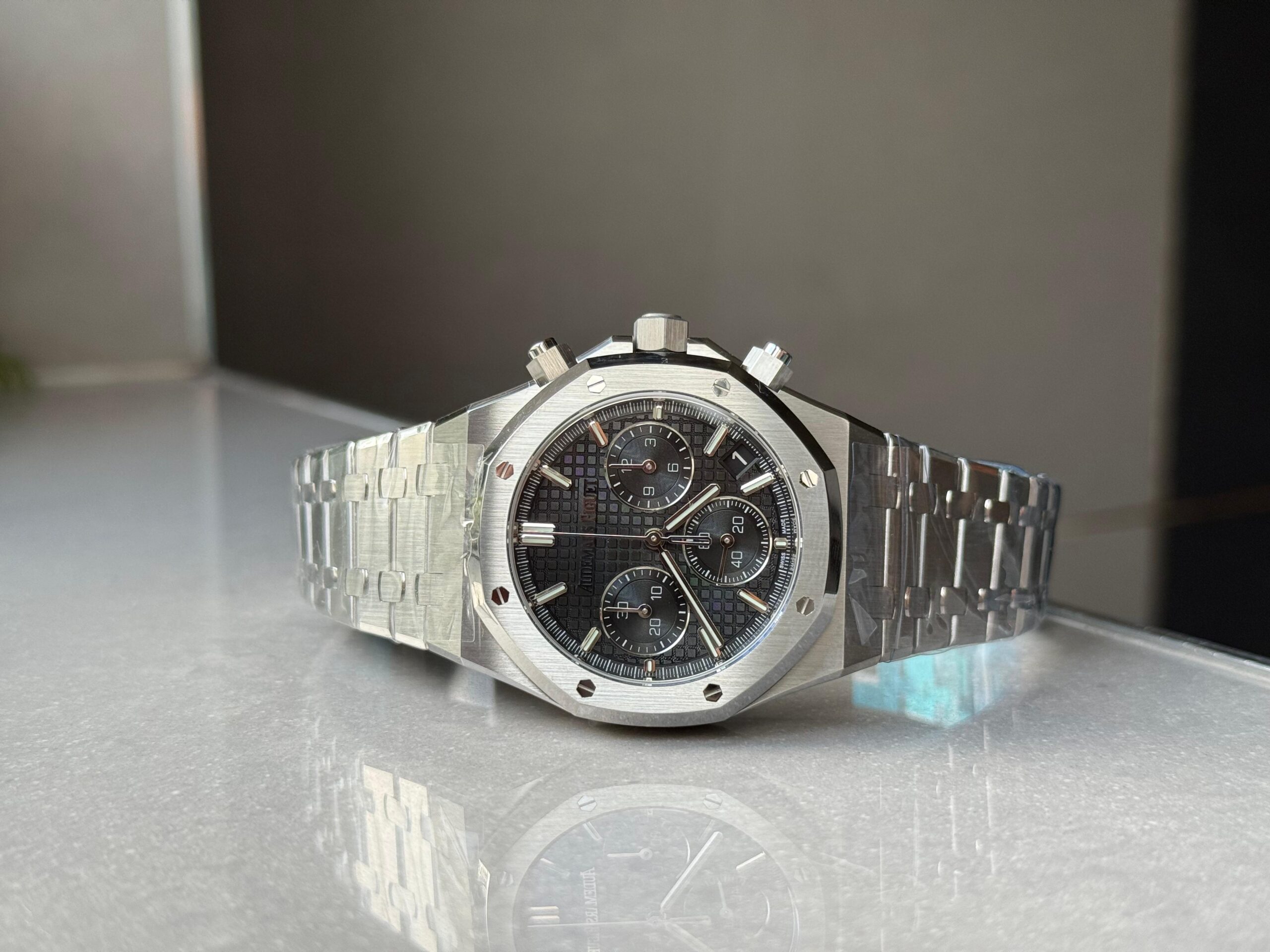 Royal Oak Chrono 26240 SS DDF 1:1 Best Edition Black Dial on SS Bracelet DD4401 - Image 8