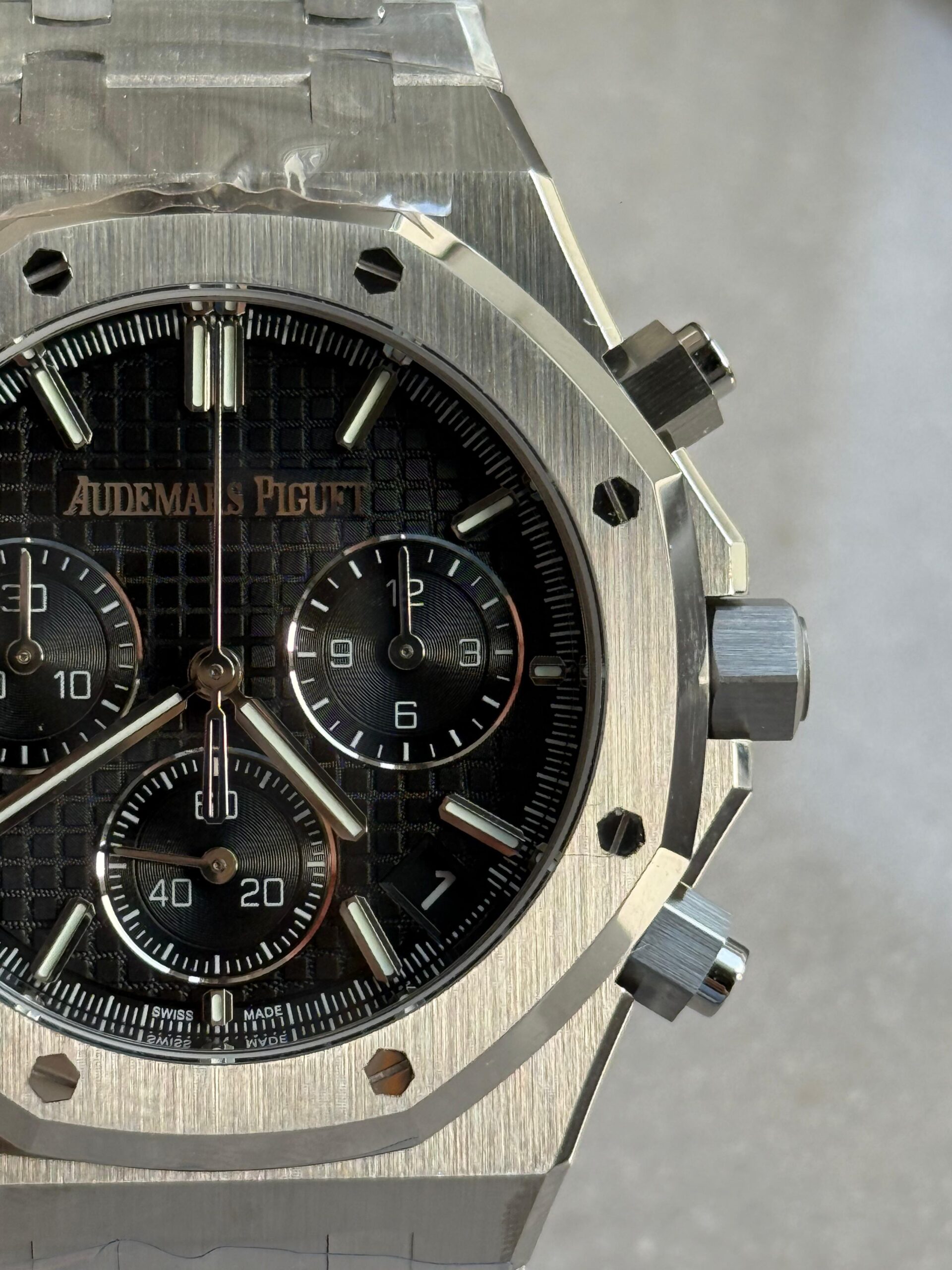 Royal Oak Chrono 26240 SS DDF 1:1 Best Edition Black Dial on SS Bracelet DD4401 - Image 5