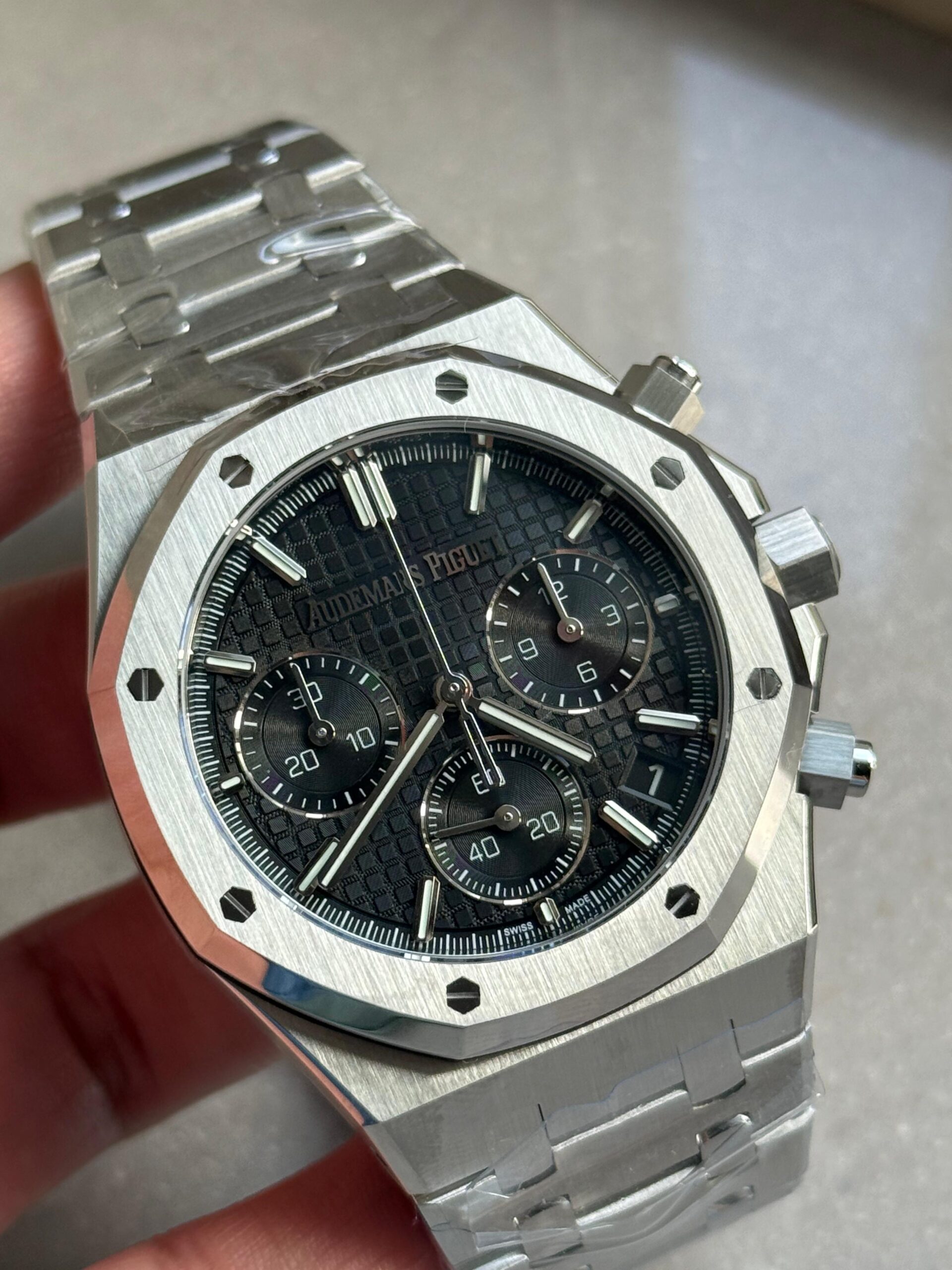 Royal Oak Chrono 26240 SS DDF 1:1 Best Edition Black Dial on SS Bracelet DD4401 - Image 3