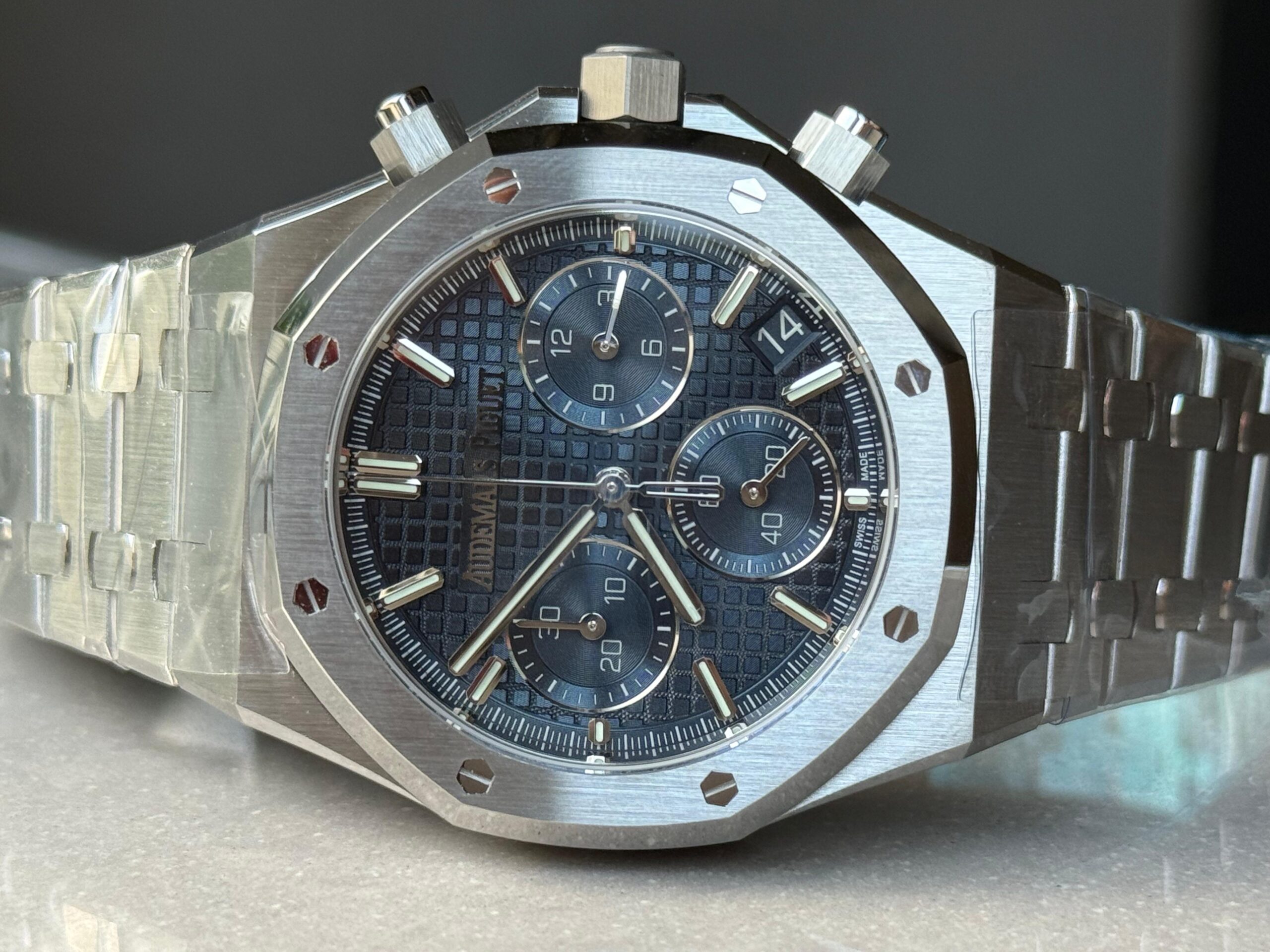 Royal Oak Chrono 26240 SS DDF 1:1 Best Edition Blue Dial on SS Bracelet DD4401 - Image 7
