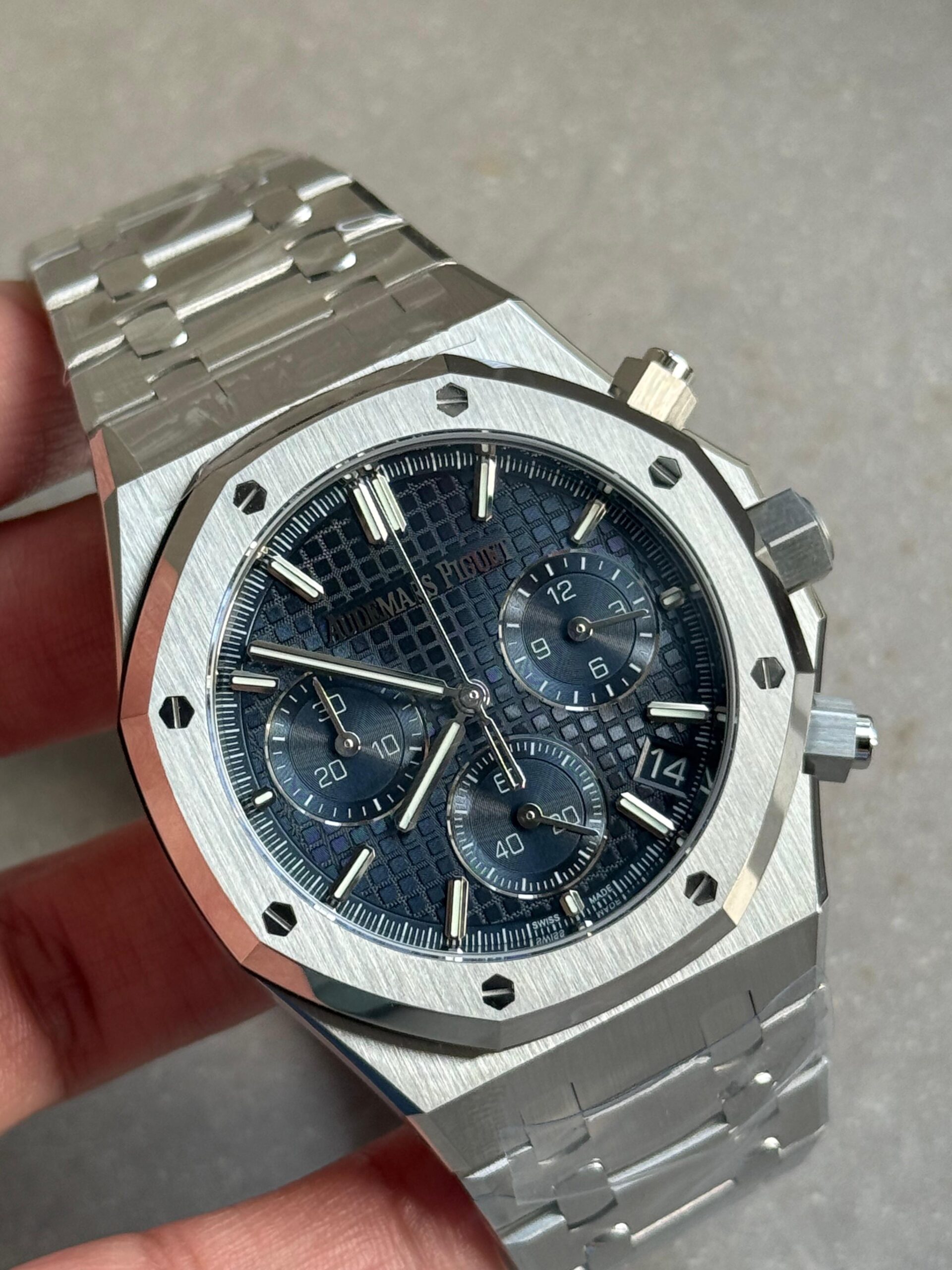 Royal Oak Chrono 26240 SS DDF 1:1 Best Edition Blue Dial on SS Bracelet DD4401 - Image 6
