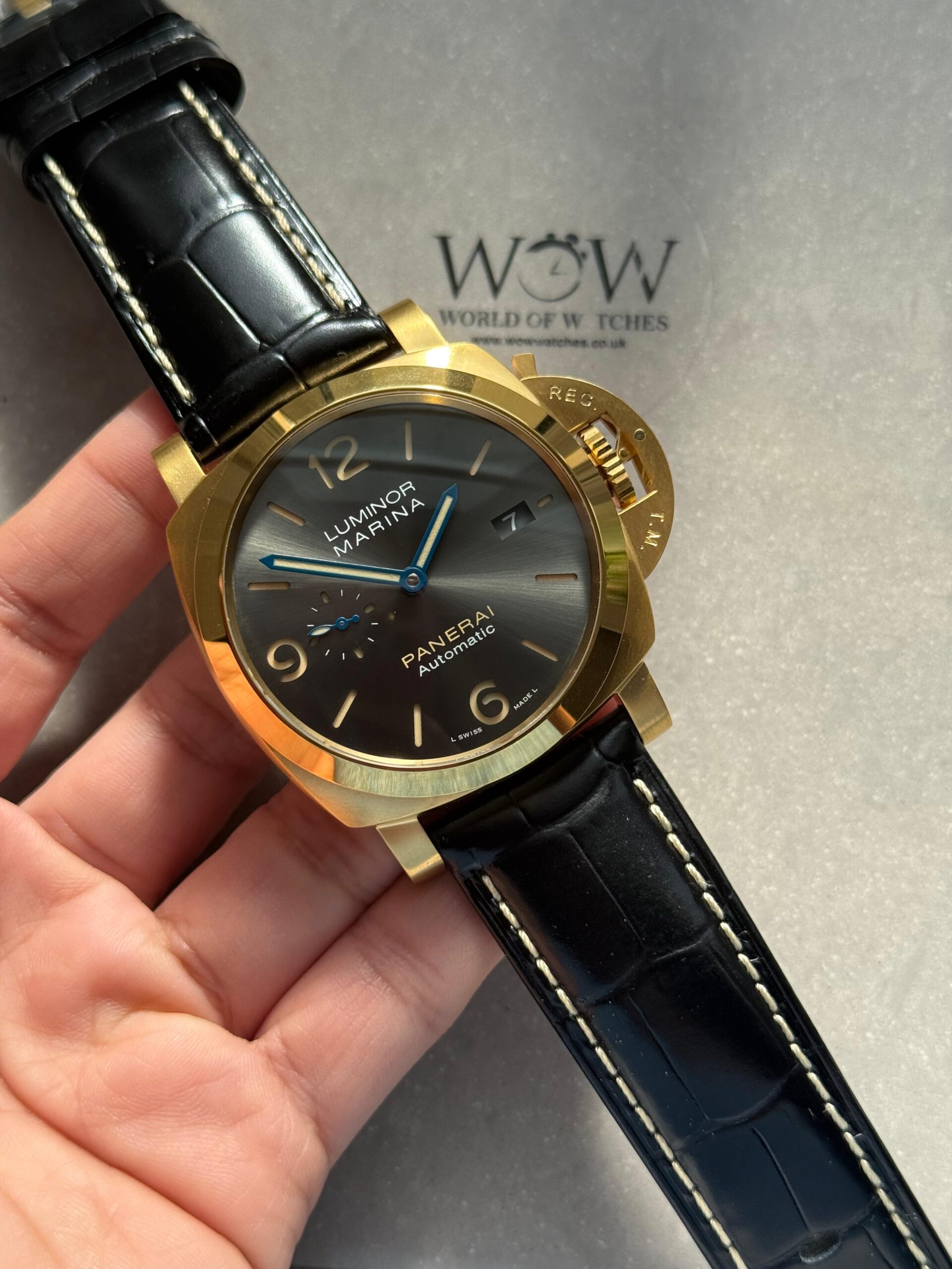 PAM1115 W VSF 1:1 Best Edition Gray Dial on Black Leather Strap P.9010