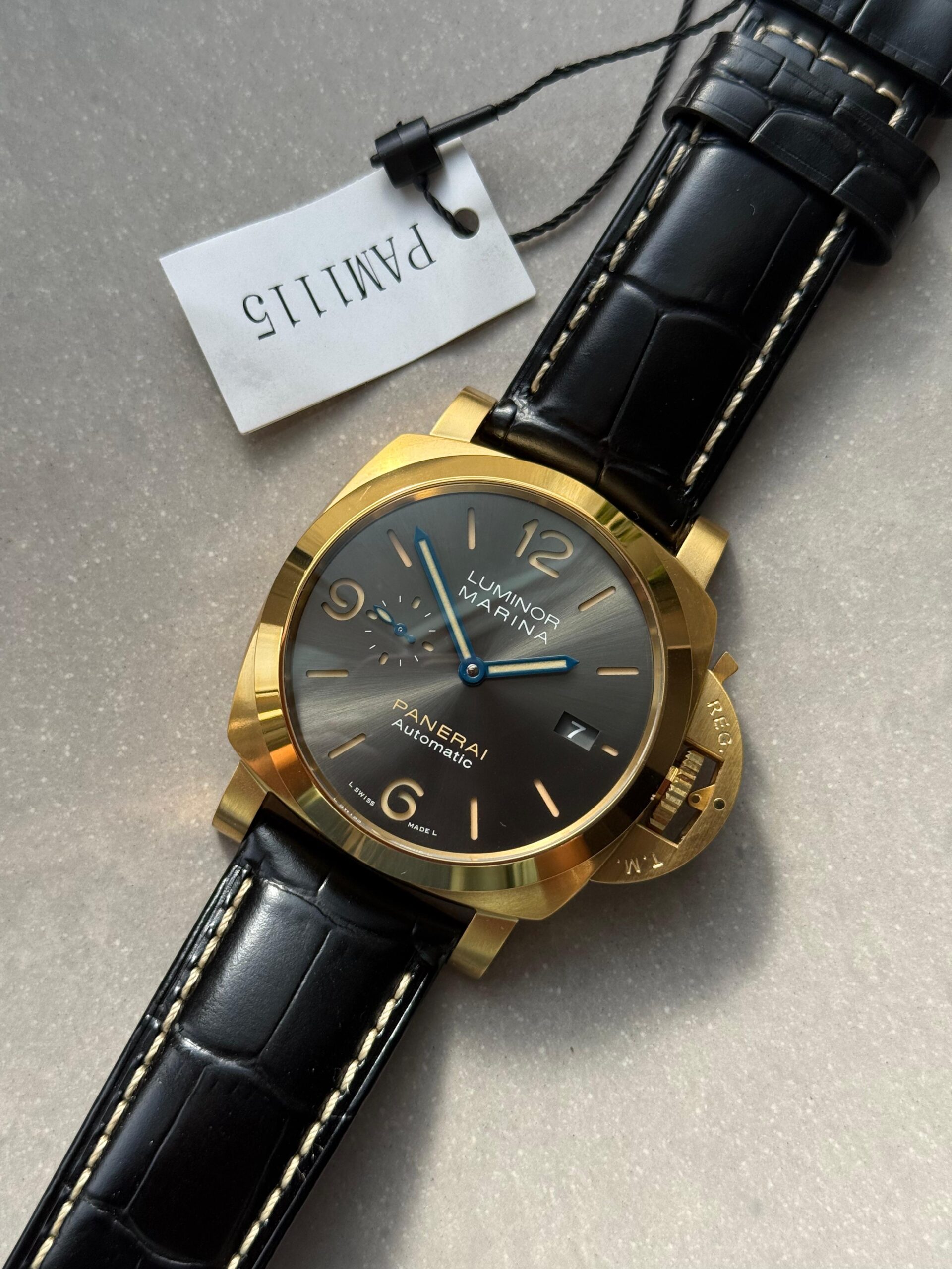 PAM1115 W VSF 1:1 Best Edition Gray Dial on Black Leather Strap P.9010 - Image 8