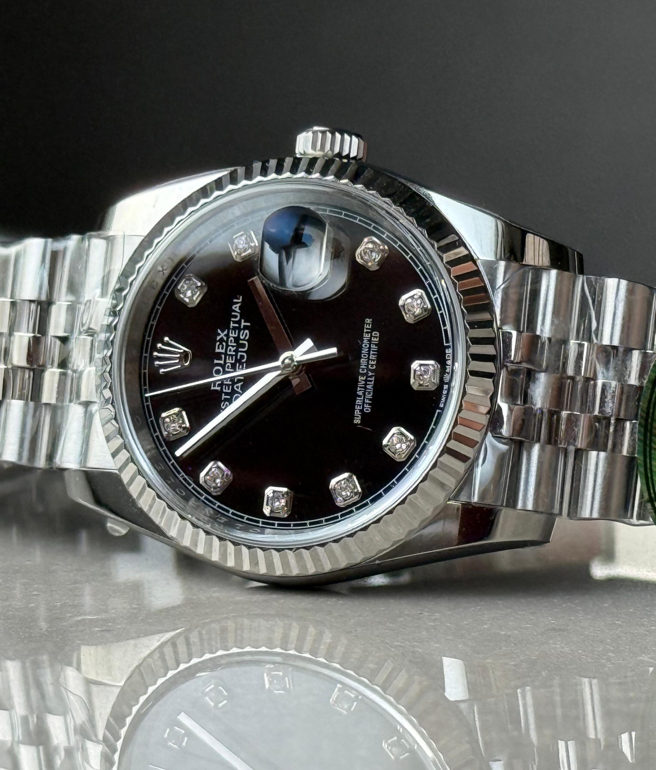 DateJust 36 SS 126233 ARF 1:1 Best Edition Black Diamonds Dial on Jubilee Bracelet SH3235 - Image 2