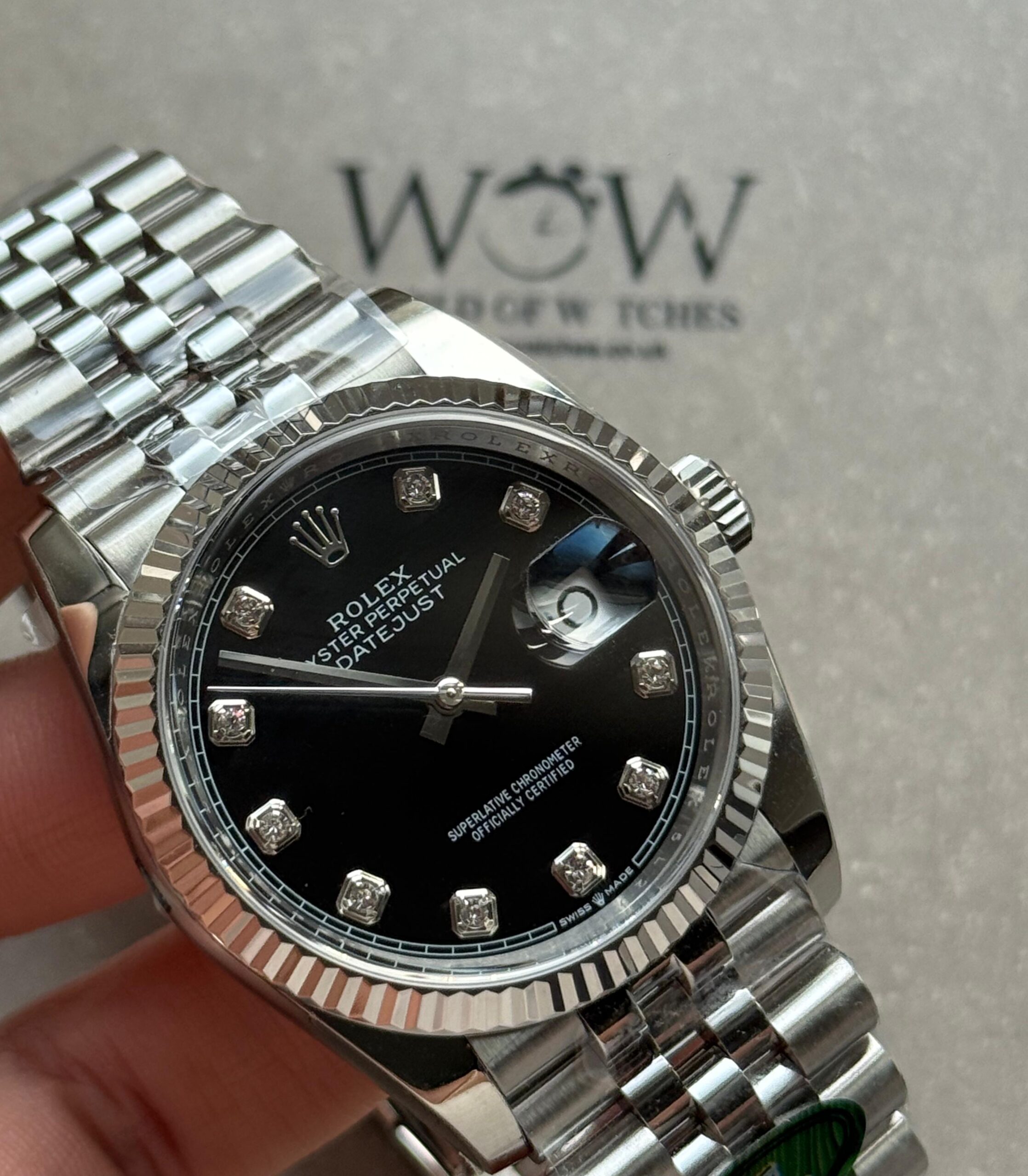 DateJust 36 SS 126233 ARF 1:1 Best Edition Black Diamonds Dial on Jubilee Bracelet SH3235 - Image 5