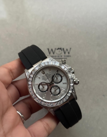 daytona custom daytona 4131  moissanite diamond dial oysterflex barcelet