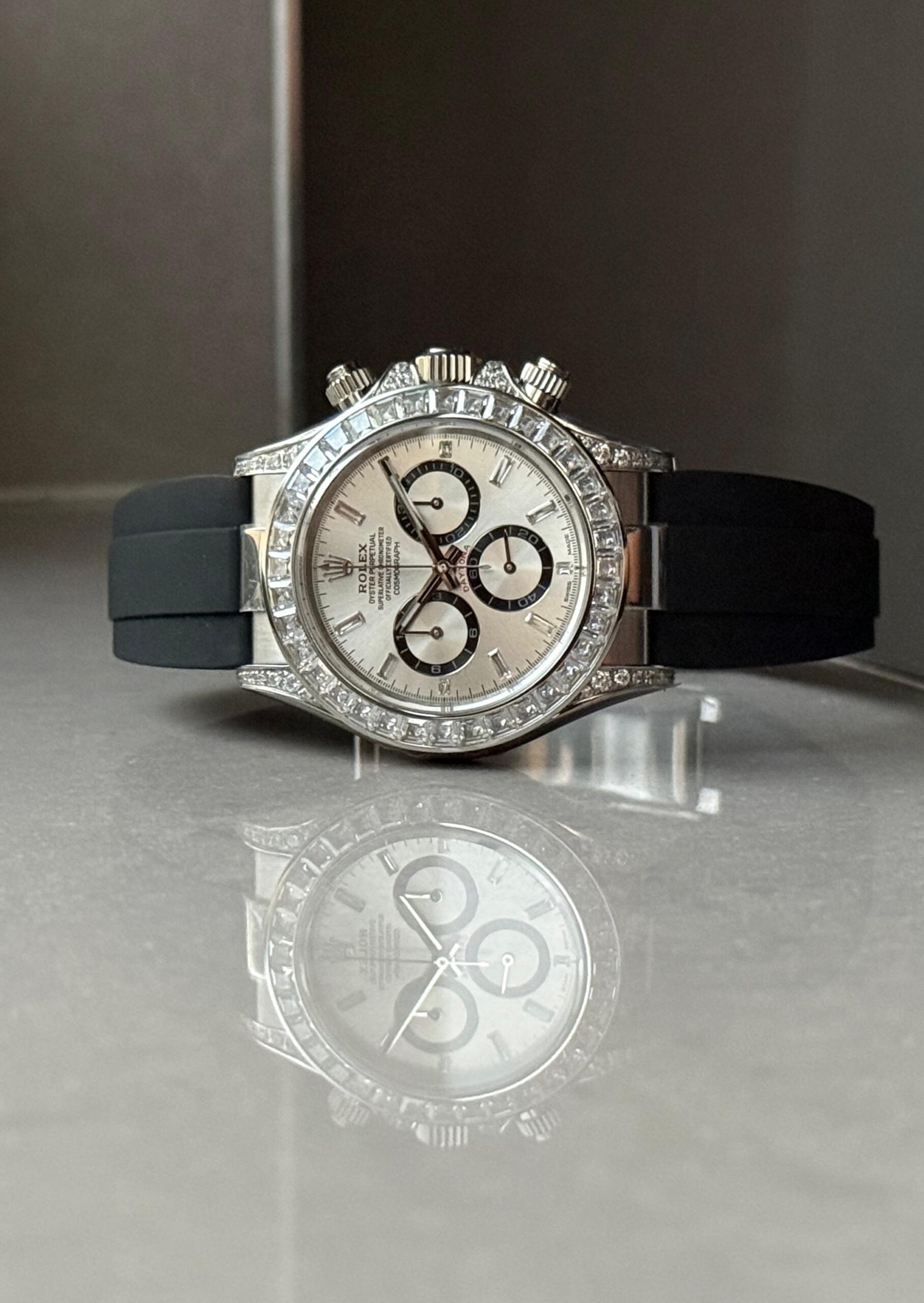 daytona custom daytona 4131 moissanite diamond dial oysterflex barcelet - Image 6