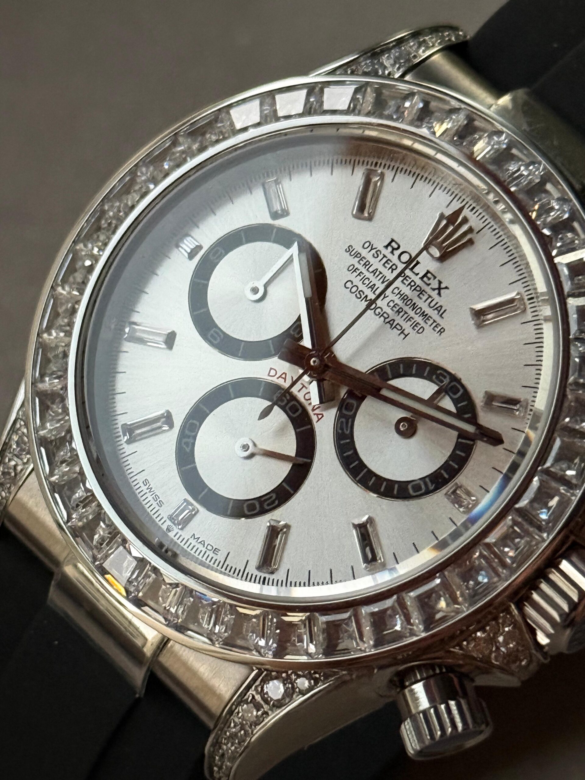 daytona custom daytona 4131 moissanite diamond dial oysterflex barcelet - Image 5