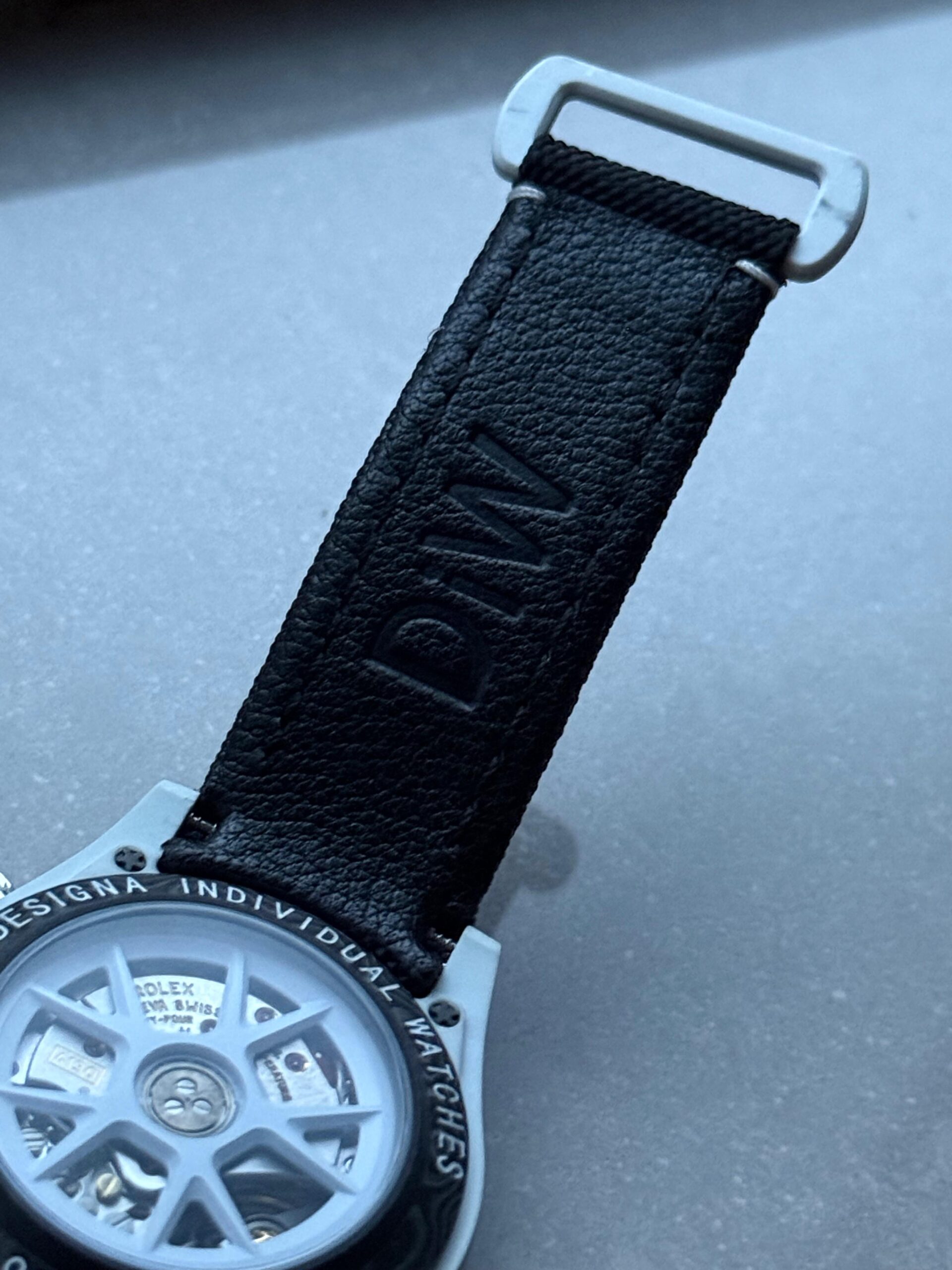 Daytona DIW Porsche 911 S/T White Carbon SOp NIC 1:1 Best Edition Blue Dial on Black Nylon Strap SA4130 - Image 15