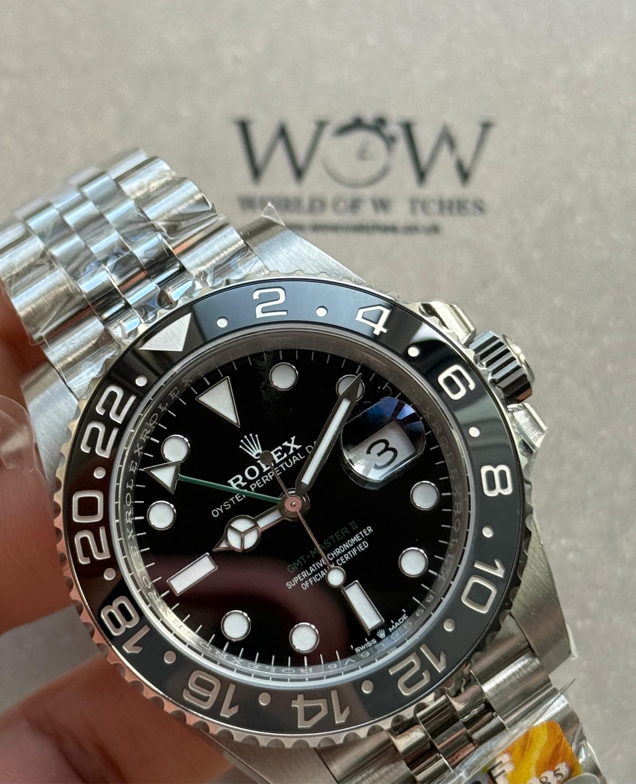 GMT-Master II 126710 Bruce Wayne GRNR Black/Gray Ceramic ARF Best Edition on Jubilee Bracelet VR3285 CHS - Image 8