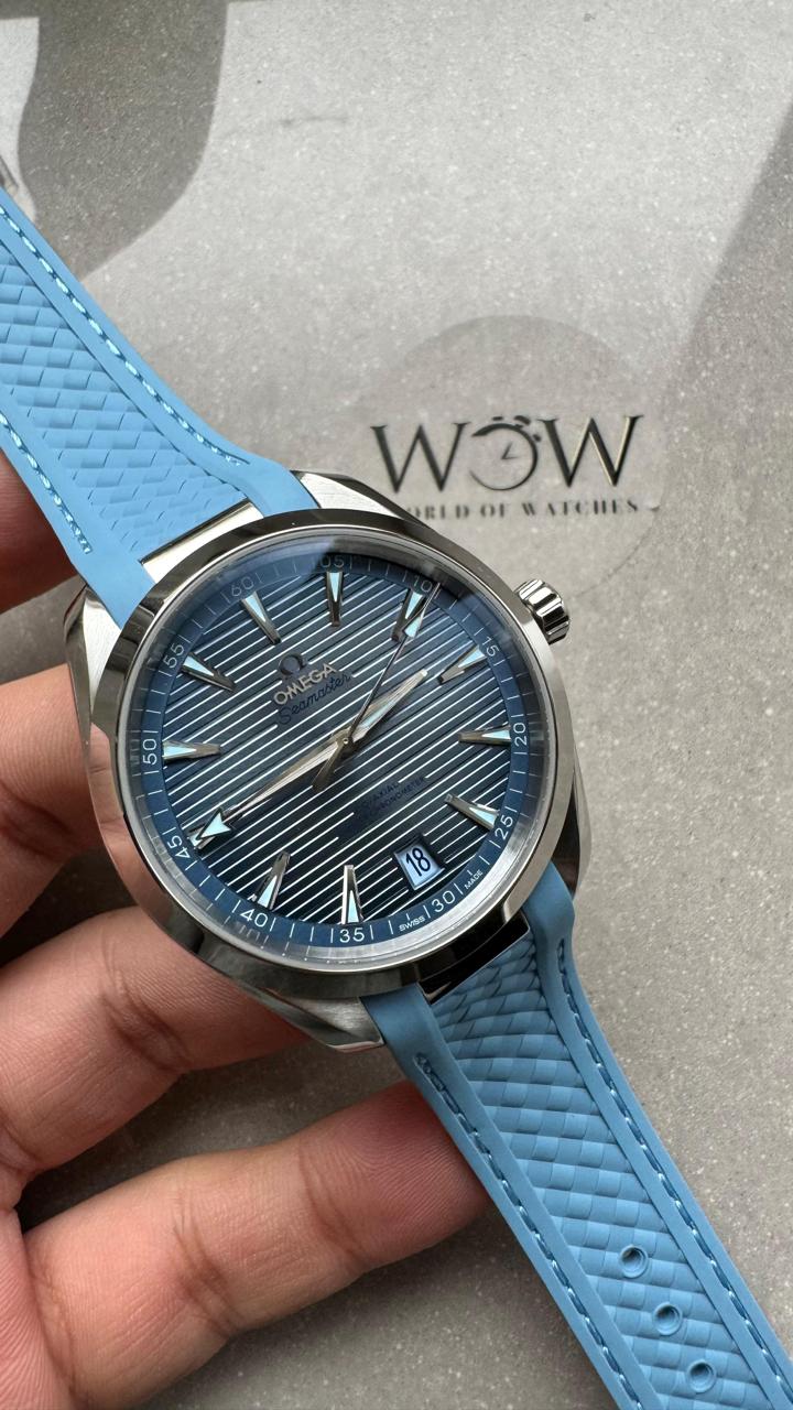 Aqua Terra 41mm VSF 1:1 Best Edition Summer Blue Dial on Blue Rubber Strap A8900 - Image 4