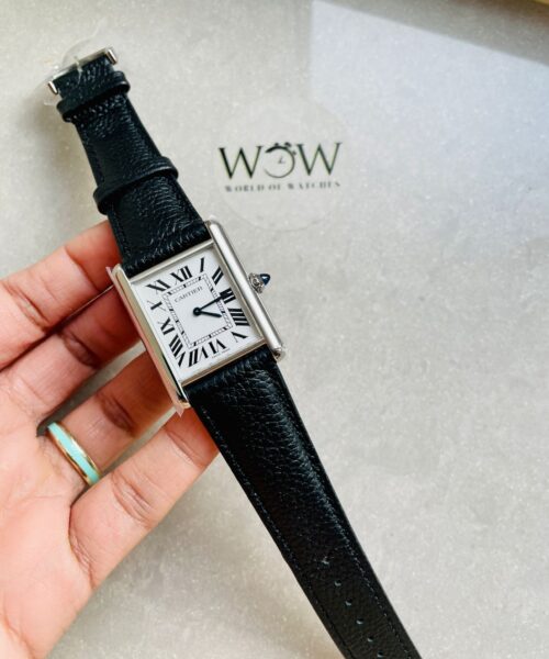 Tank Must Ladies 25mm SS AF 1:1 Best Edition White Dial on Black Leather Strap Ronda Quartz