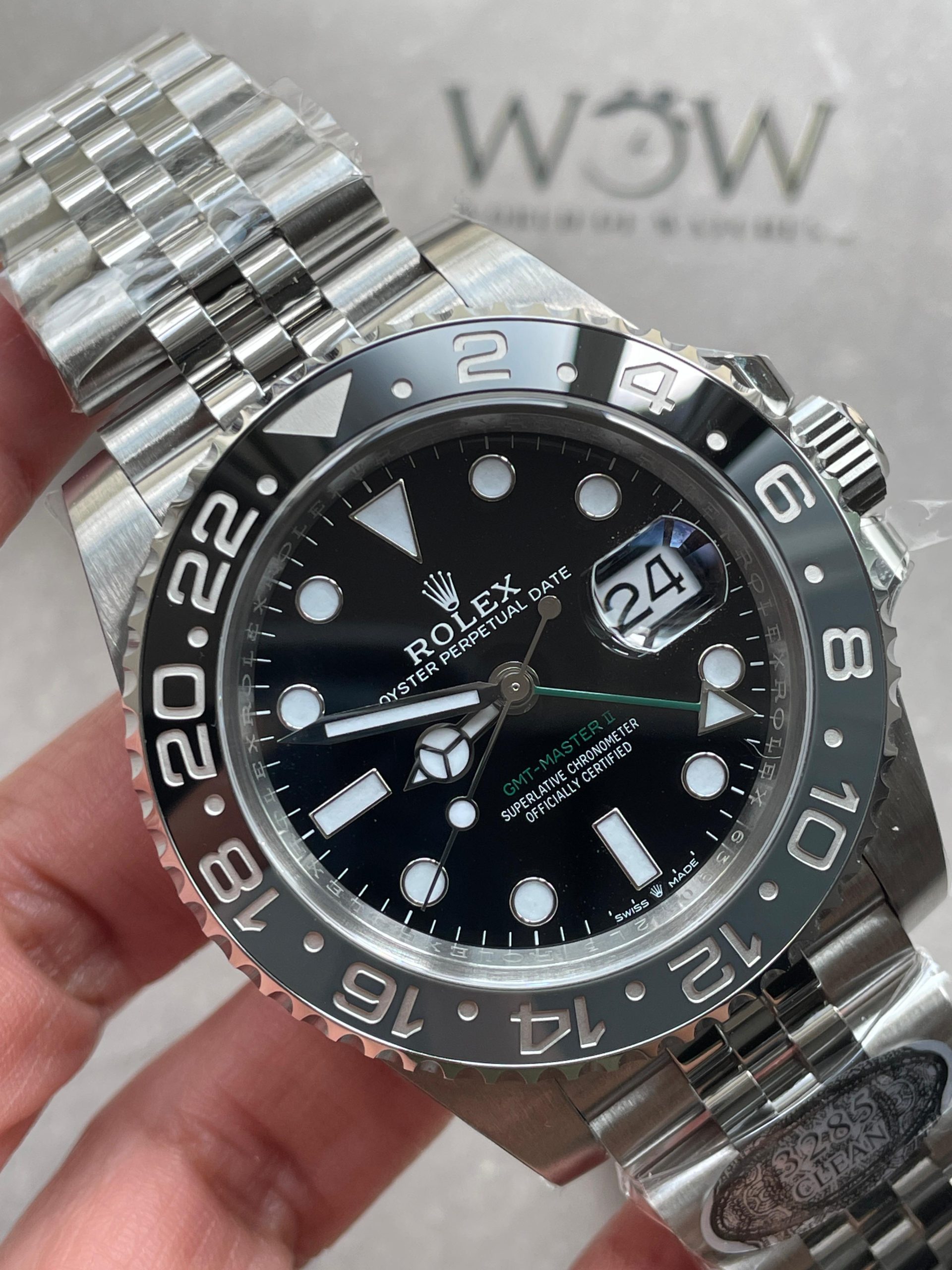 Clean GMT-Master II 126710 GRNR Bruce wayne Black/Gray Ceramic 904L Steel Clean 1:1 Best Edition on Jubilee Strap DD3285 - Image 2