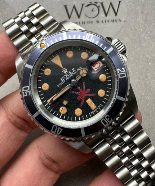 Vintage Submariner 40mm Date Kahanjar / Oman Black dial Jubilee strap Custom made A2824