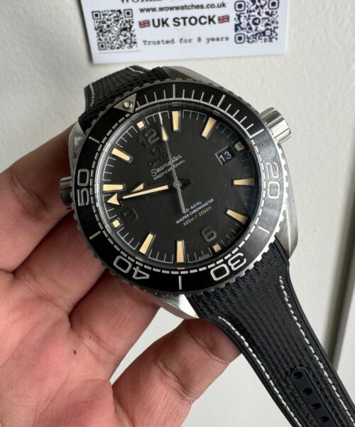 Planet Ocean 600M 43.5mm Black Ceramic Bezel SS VSF 1:1 Best Edition Gray Dial on Black Rubber Strap A8900
