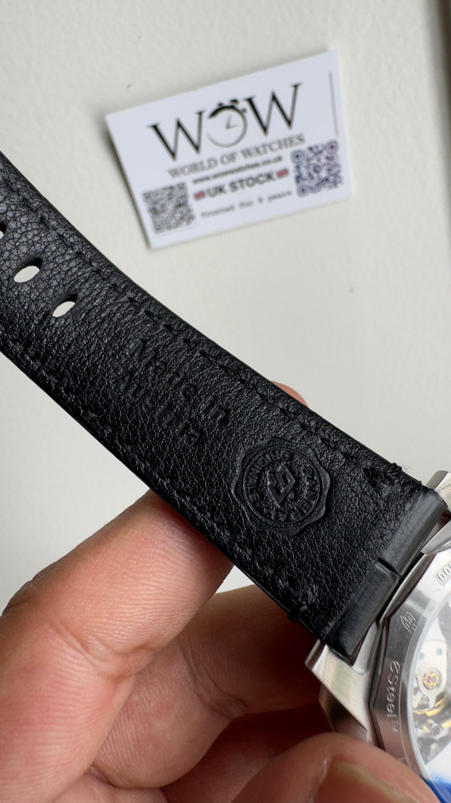 PAM1365 Z GMT SS VSF 1:1 Best Edition Black Dial on Black Leather Strap Asian P900 - Image 11