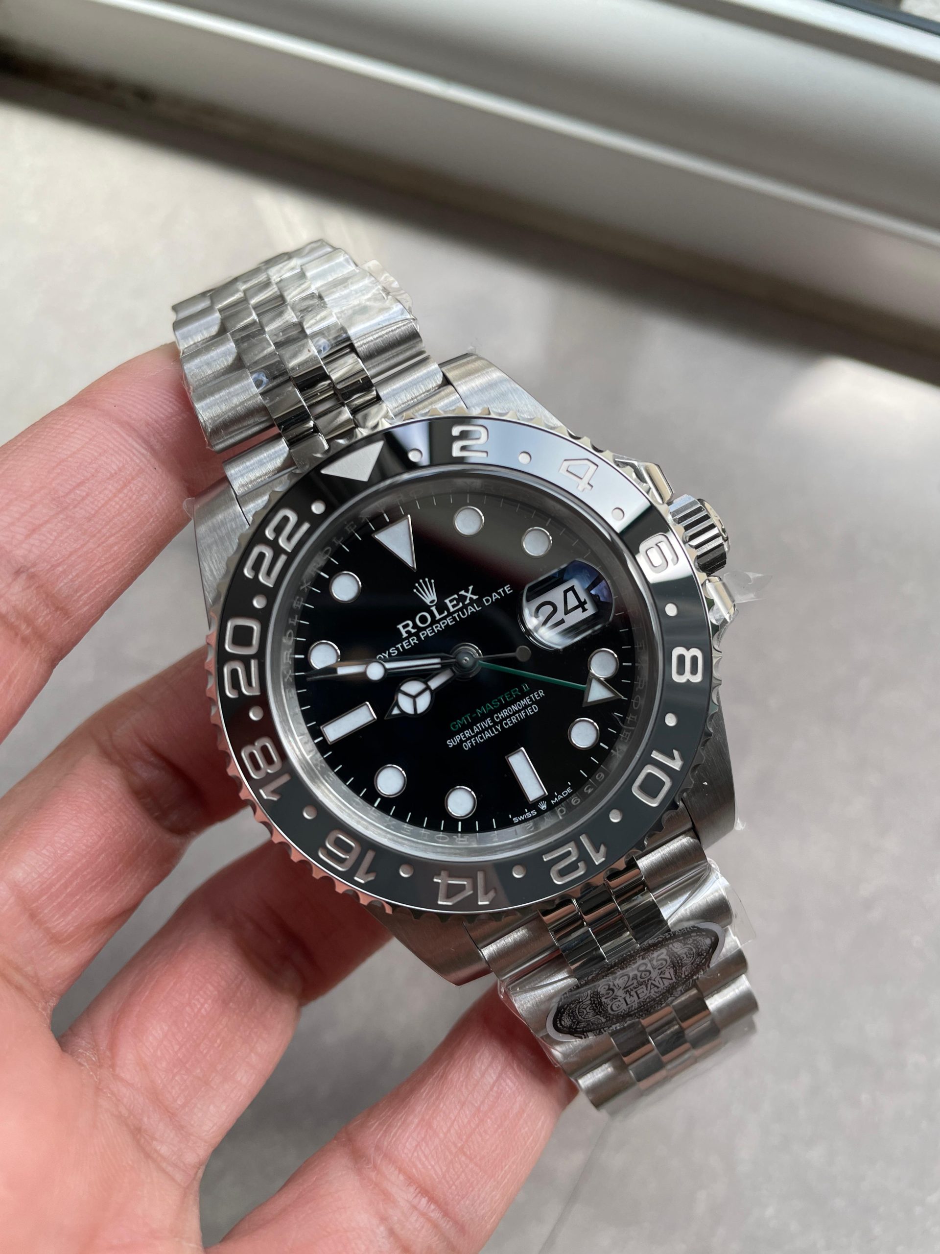 Clean GMT-Master II 126710 GRNR Bruce wayne Black/Gray Ceramic 904L Steel Clean 1:1 Best Edition on Jubilee Strap DD3285 - Image 3