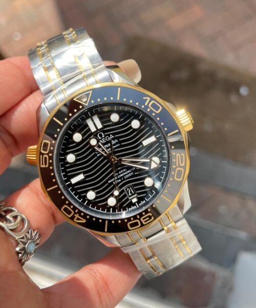 2018 Seamaster Diver 300M SS/YG VSF 1:1 Best Edition YG Bezel Black Dial on SS/YG Bracelet A8800