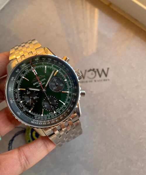 Navitimer 01 1:1 SS Green Dial on Steel Strap A7750 BLS Factory