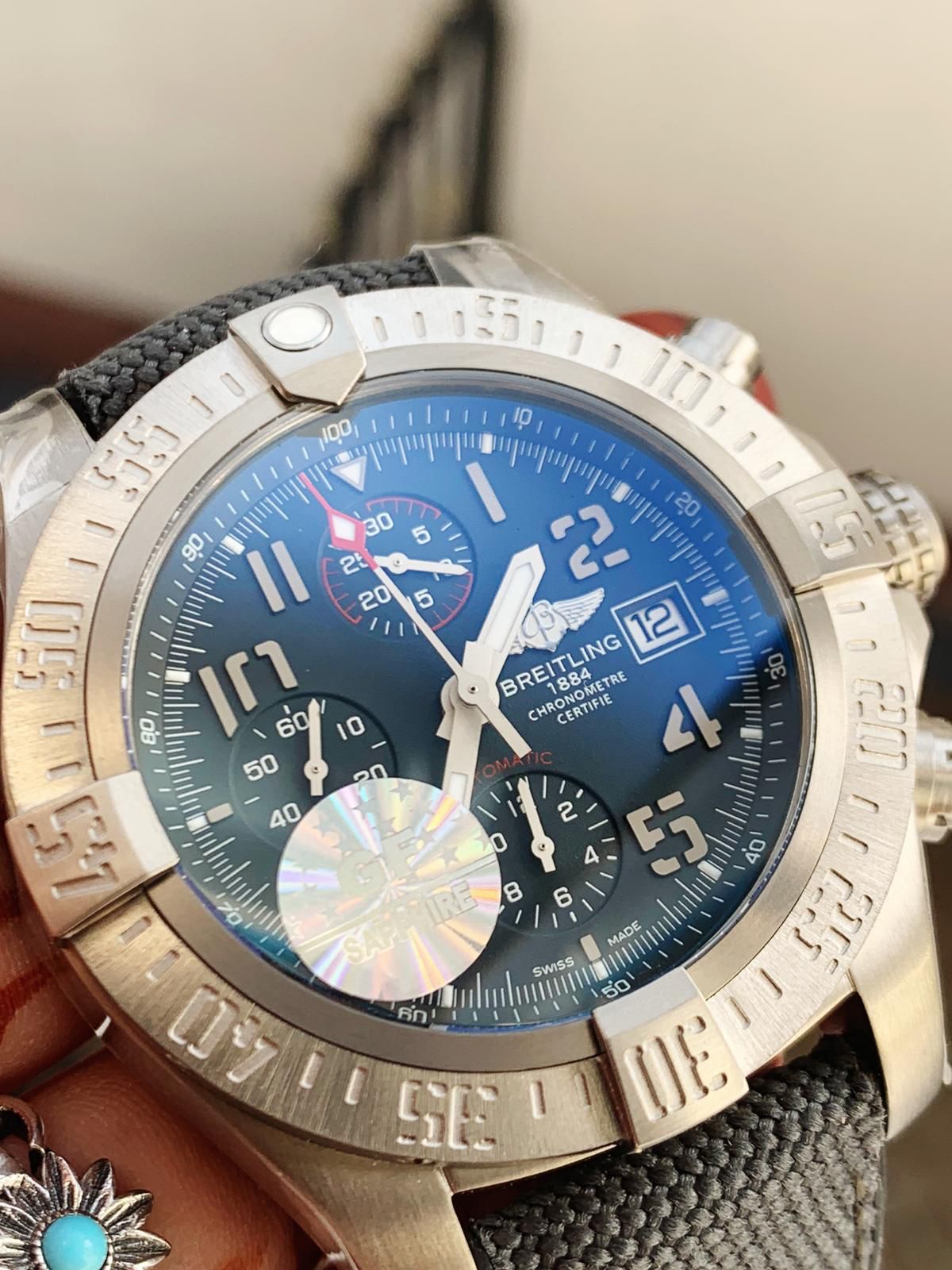 Avenger Bandit Titanium GF 1:1 Best Edition Gray Dial on Gray Nylon Strap A7750 - Image 8