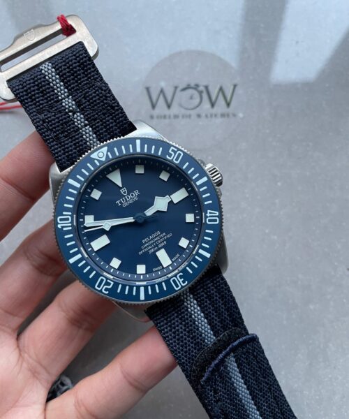 Pelagos M25707B/23-0001 Ti M+F FXD 1:1 V4 Best Edition Blue dial Blue Ceramic Bezel on Nylon Strap Miyato 8N-24