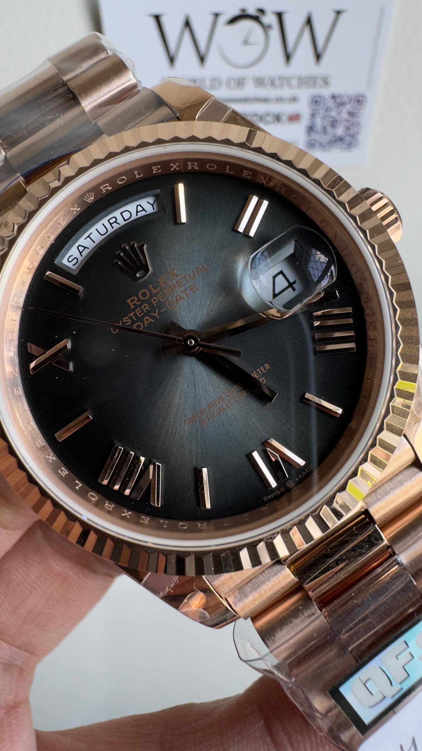 Qf V5 Day-Date 228238 40mm RG 904L Steel Grey Gradient Dial Gain Weight 185g Day date - Image 2