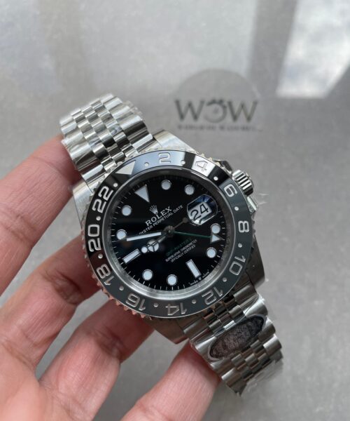 Clean GMT-Master II 126710 GRNR Bruce wayne Black/Gray Ceramic 904L Steel Clean 1:1 Best Edition on Jubilee Strap DD3285