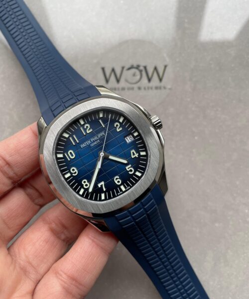Aquanaut 5168G 42mm SS ZF 1:1 Best Edition Blue Dial on Blue Rubber Strap 324CS