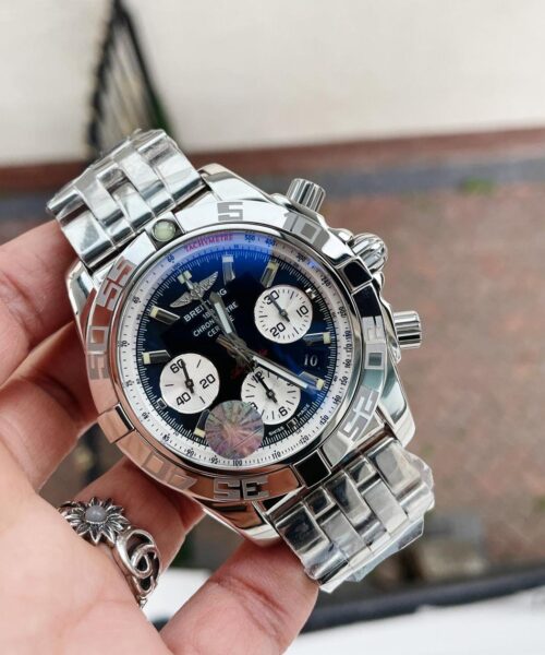 Chronomat B01 44 SS OZF 1:1 Best Edition Black Dial on SS Bracelet A7750 OZ factory