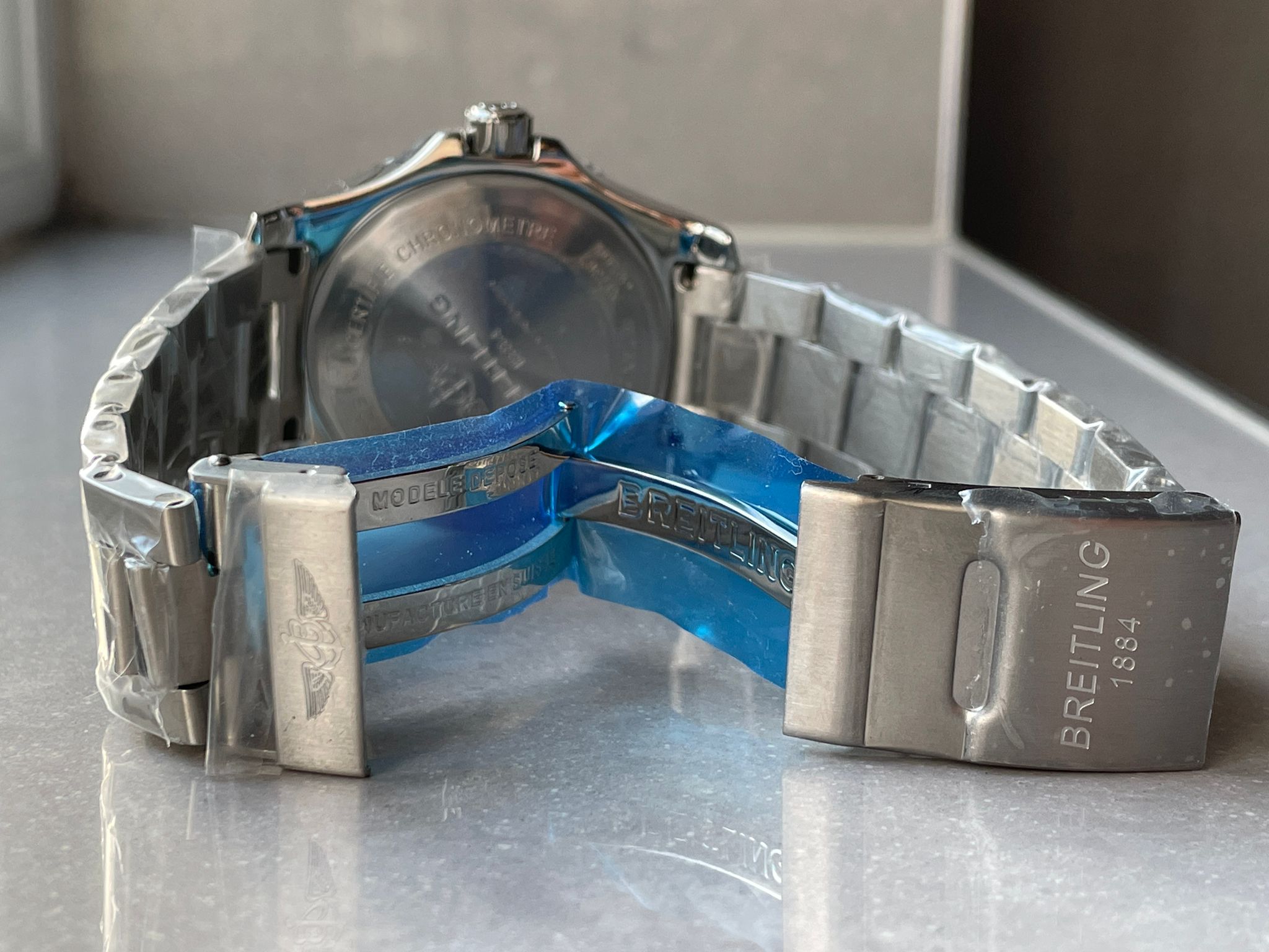 Superocean Automatic 44 BLSF 1:1 Best Edition orange Dial Black Bezel on SS Strap A2824 - Image 9