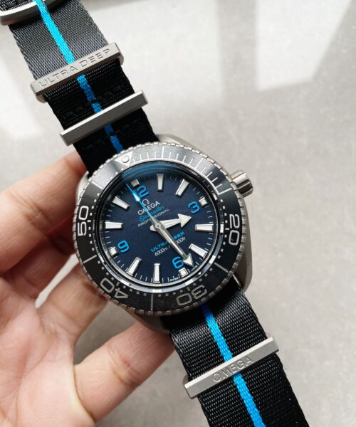 Seamaster 6000M Ultra Deep SS SBF 1:1 Best Edition Black Dial on Black Nylon Strap A8912 Super Clone