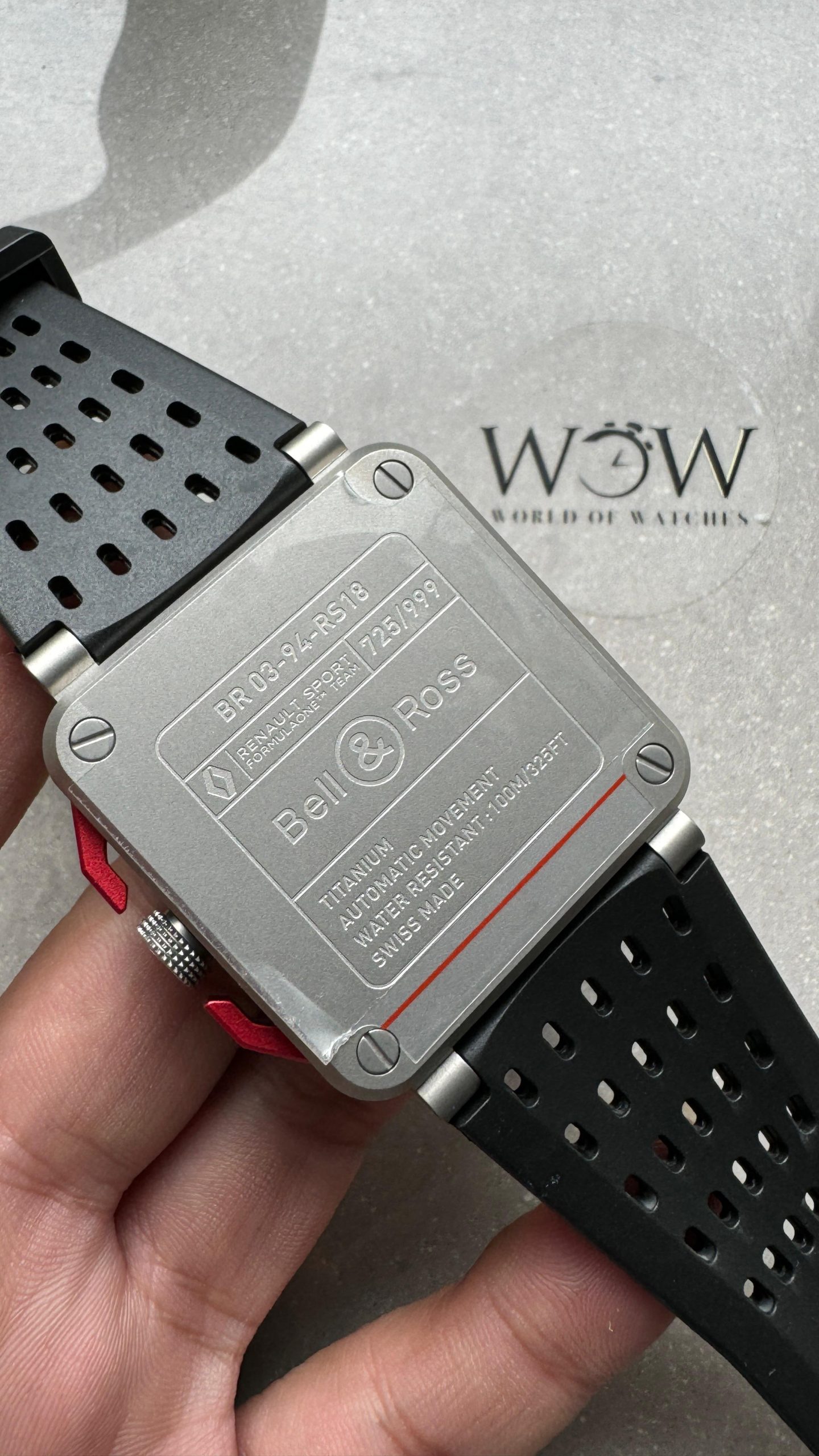 BR 03-94 Chrono Ti B12 Carbon Dial on Black Rubber Strap A7750 - Image 8