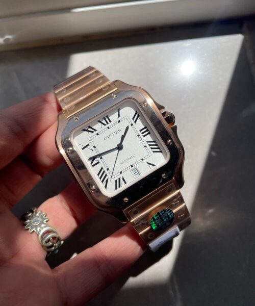 Santos 40mm 2018 BVF 1:1 Best Edition RG White Dial on RG SmartLinks Bracelet MIYOTA 9015