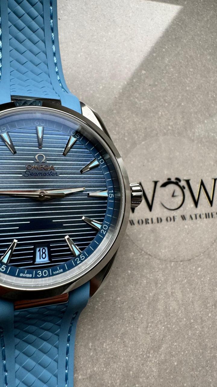 Aqua Terra 41mm VSF 1:1 Best Edition Summer Blue Dial on Blue Rubber Strap A8900 - Image 6