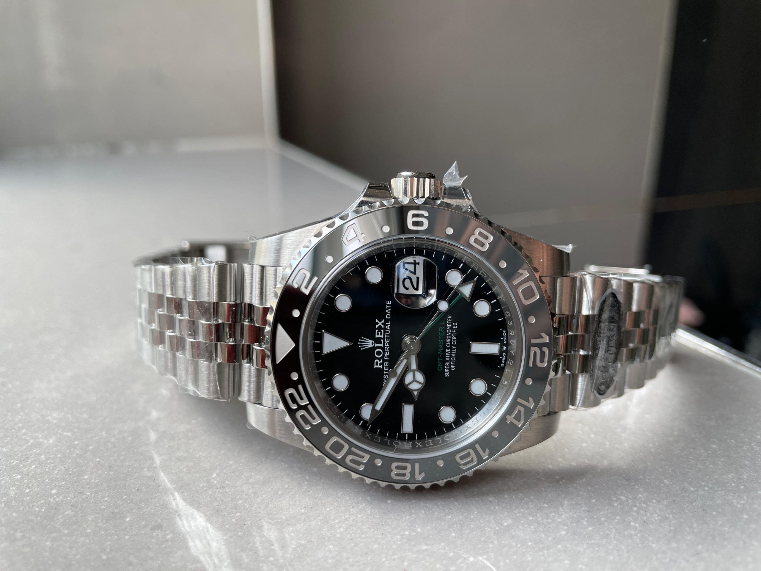 Clean GMT-Master II 126710 GRNR Bruce wayne Black/Gray Ceramic 904L Steel Clean 1:1 Best Edition on Jubilee Strap DD3285 - Image 7