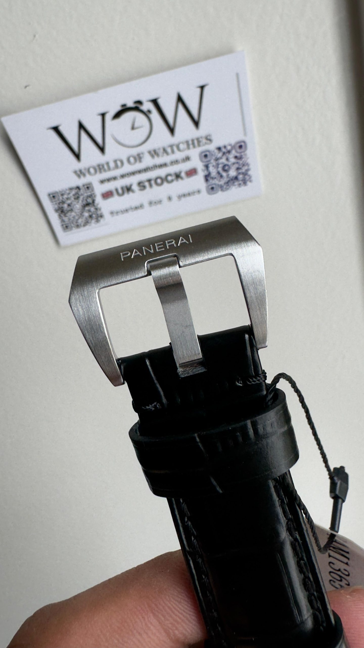 PAM1365 Z GMT SS VSF 1:1 Best Edition Black Dial on Black Leather Strap Asian P900 - Image 10