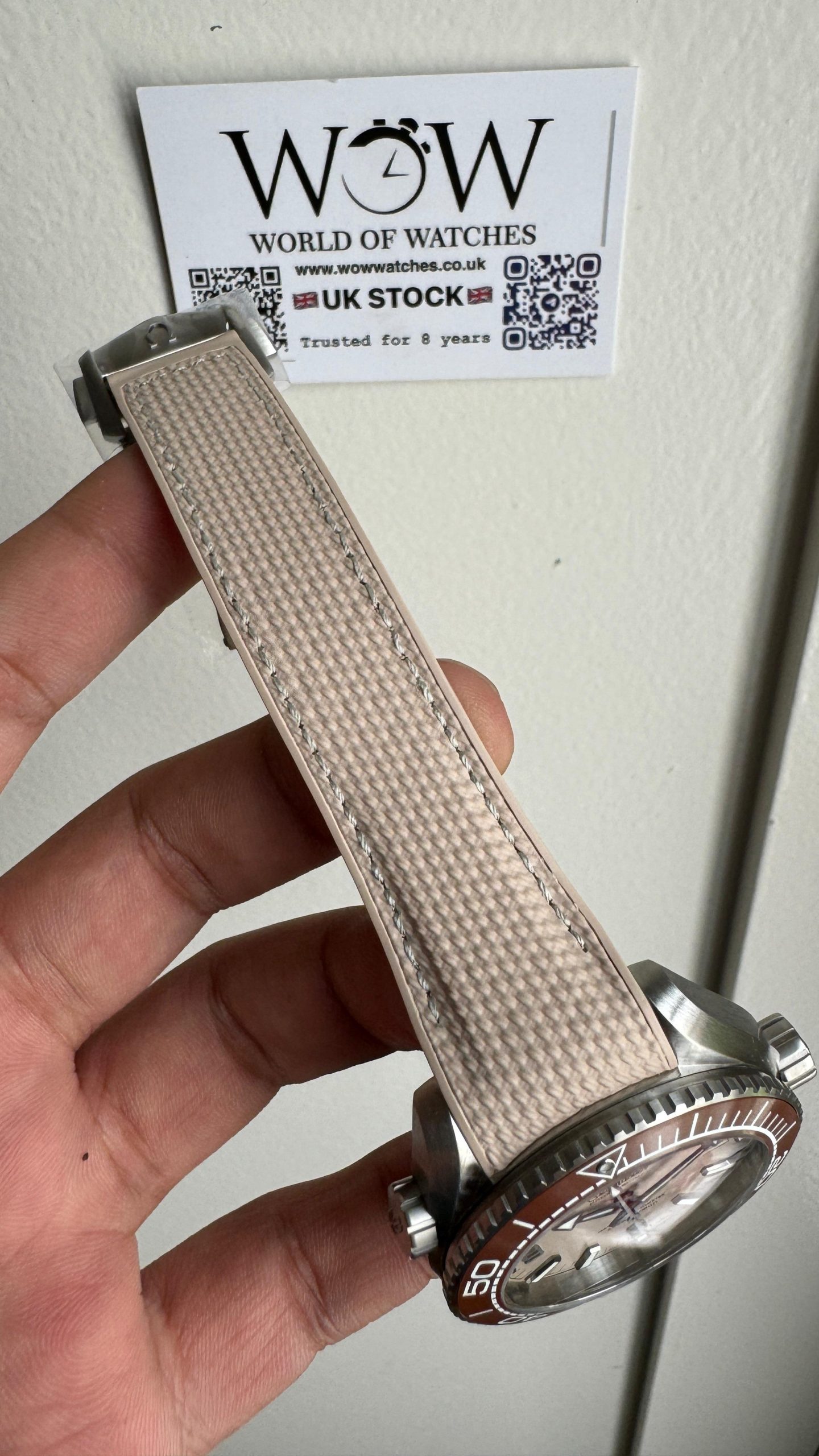 Planet Ocean 600M 43.5mm Bronze Color Ceramic Bezel SS VSF 1:1 Best Edition Sand-Blasted Beige Dial and Rubber Strap A8900 - Image 12