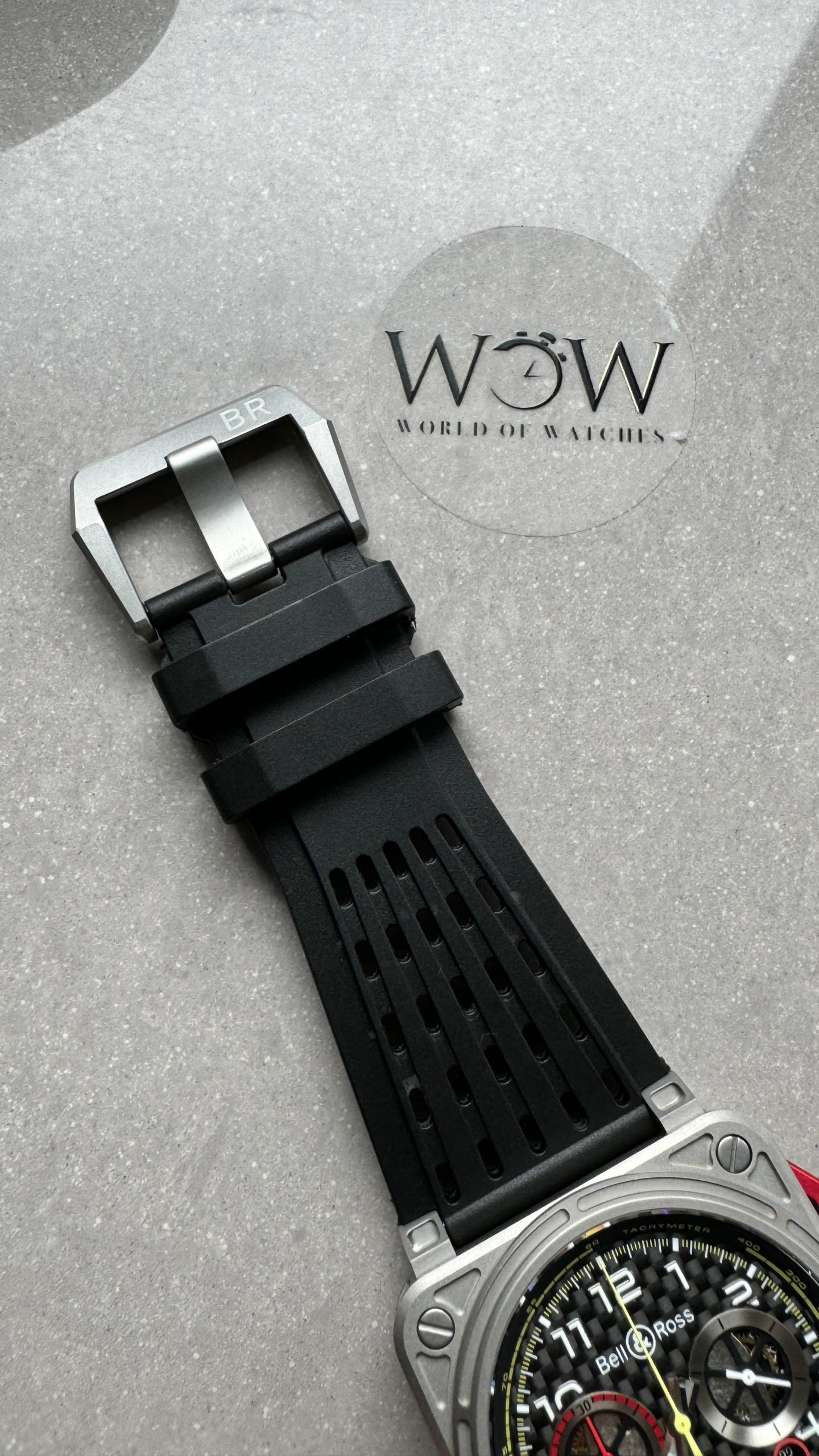 BR 03-94 Chrono Ti B12 Carbon Dial on Black Rubber Strap A7750 - Image 10