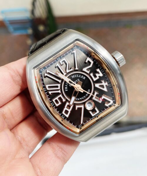 Vanguard V45 Titanium ZF 1:1 Best Edition Gray Dial on Broiwn Rubber Strap MIYOTA 9015