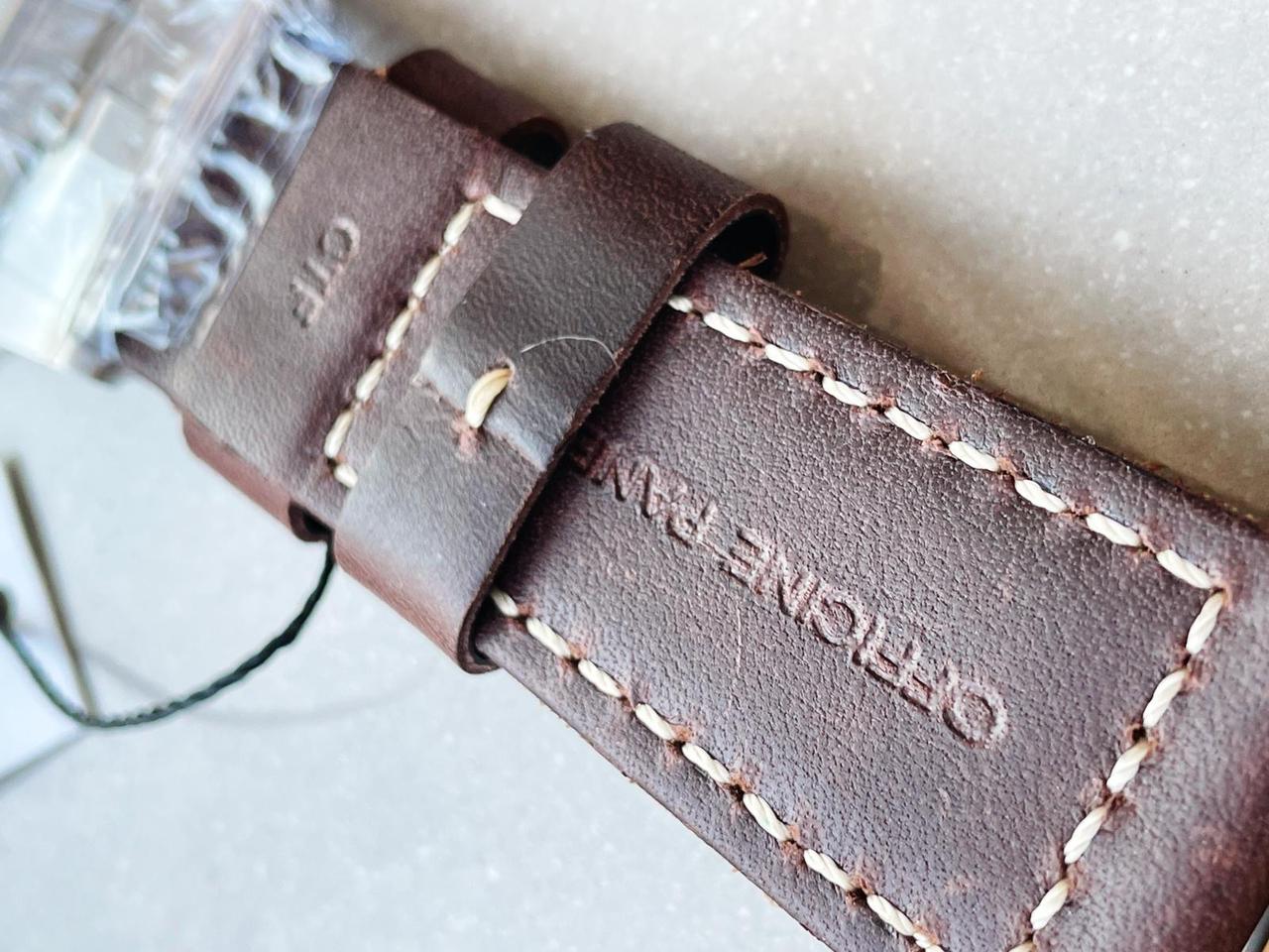 PAM968 V Bronzo VSF 1:1 Best Edition Brown Ceramic Bezel and Dial on Brown Calfskin Strap P.9010 Clone - Image 12