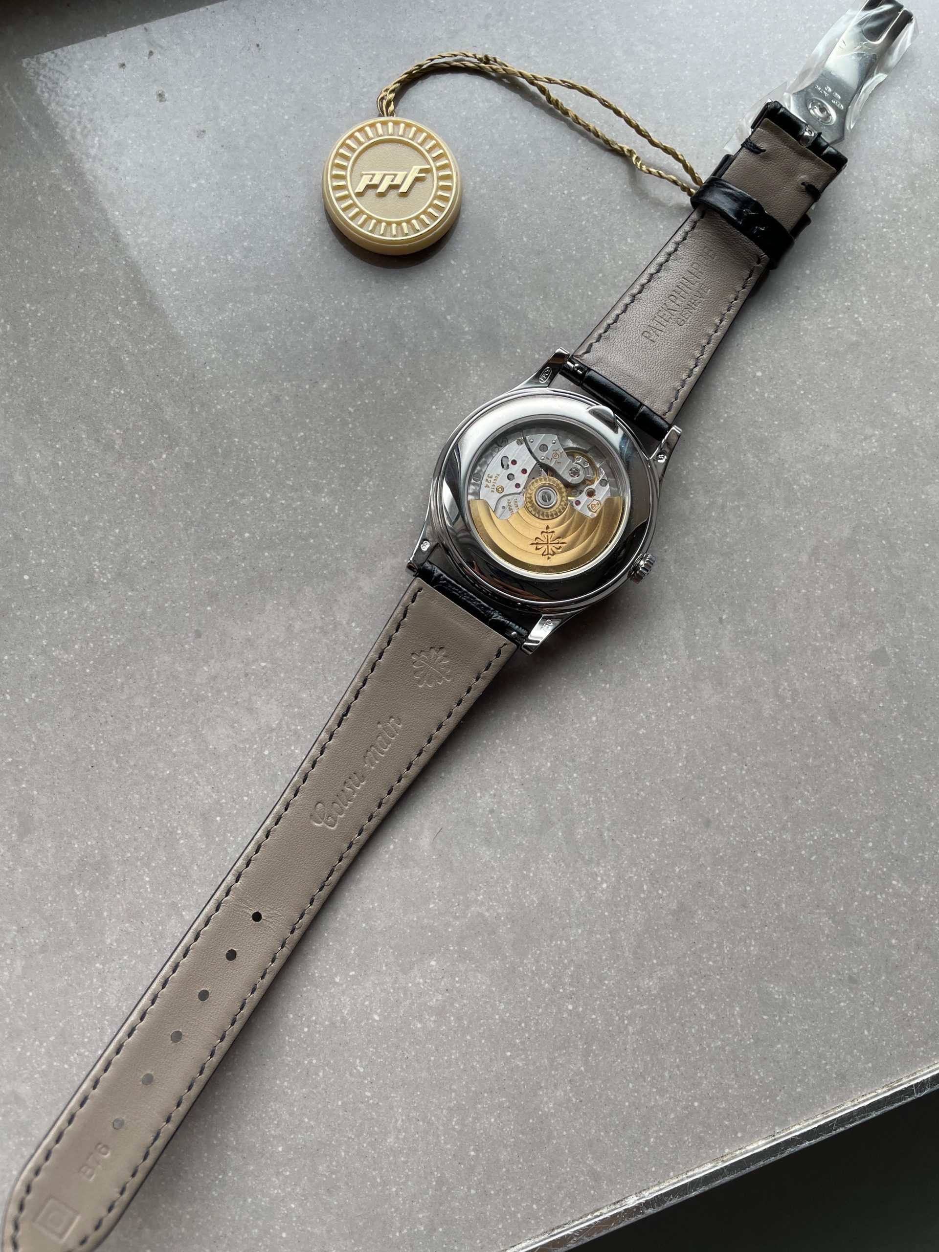 Annual Calendar Moonphase 5396 SS ZF 1:1 Best Edition White/Blue Dial on Black Leather Strap A324 - Image 12