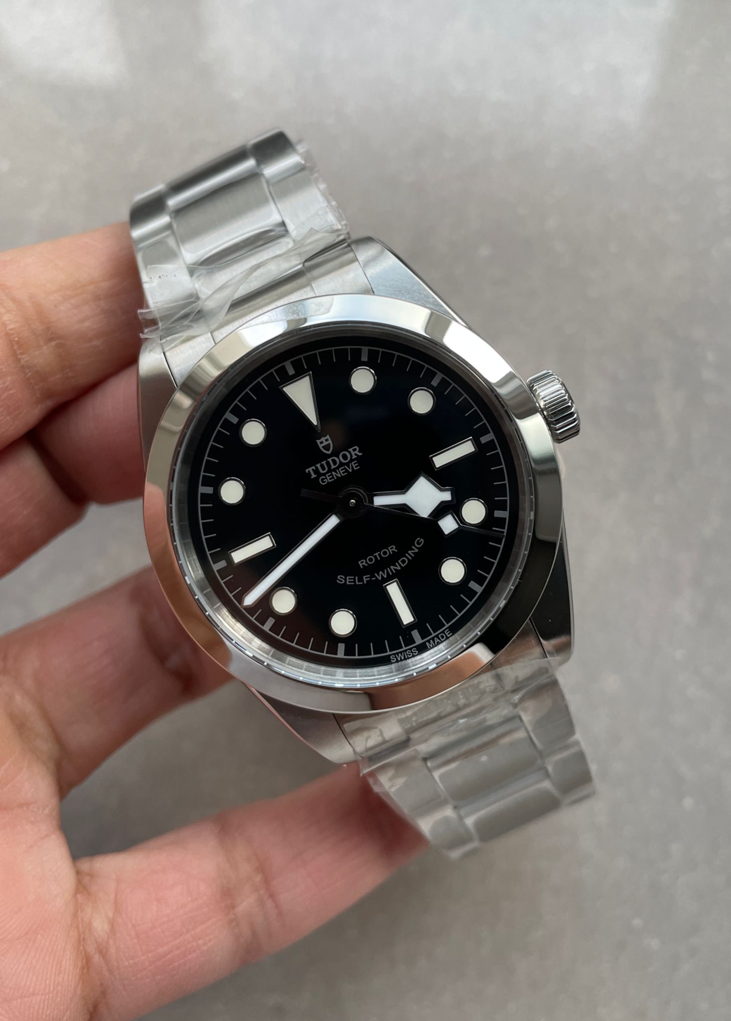 Black Bay 36mm SS KRF 1:1 Best Edition Black Dial on SS Bracelet A2824