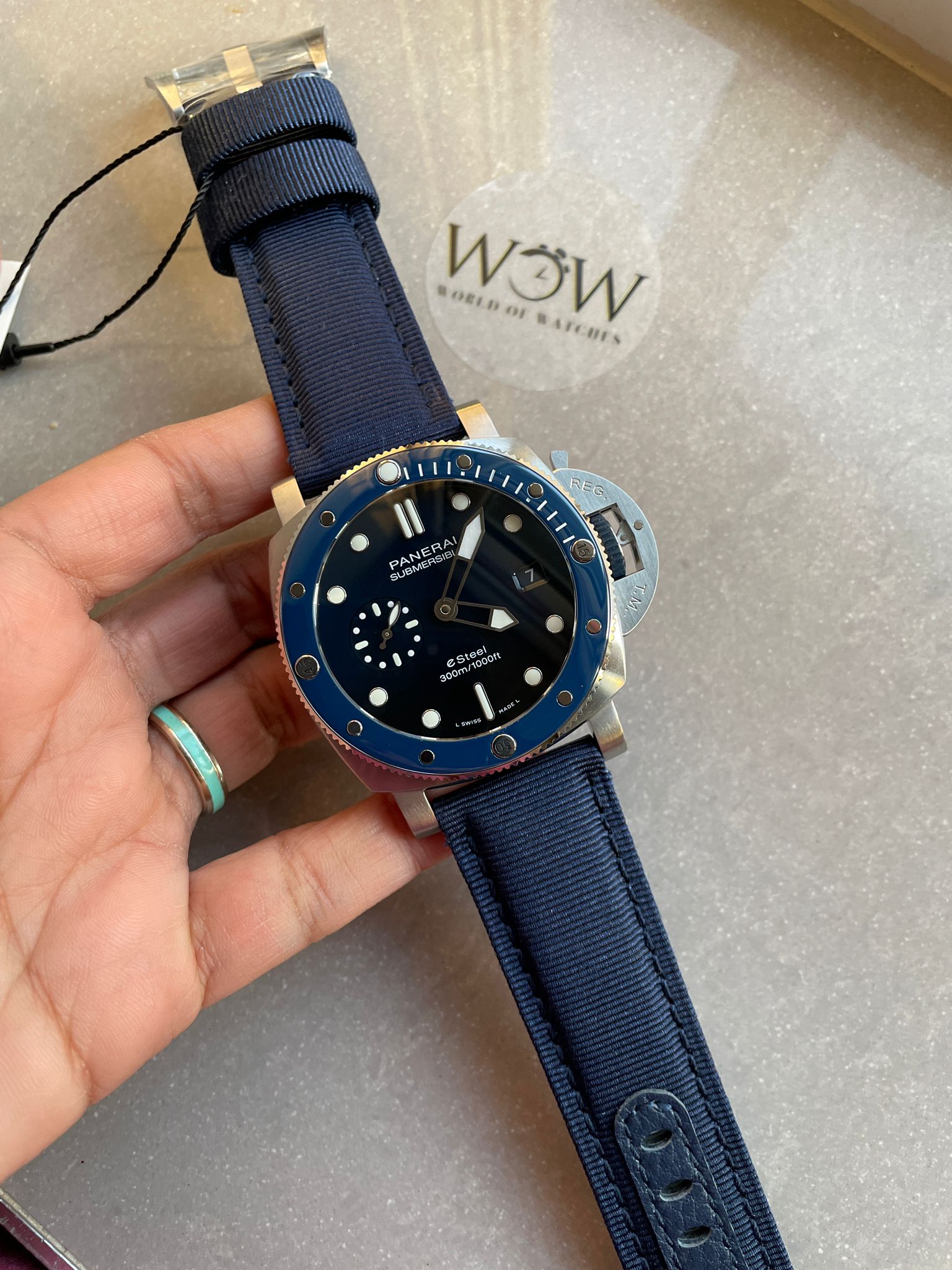 PAM1289 Y SBF 1:1 BEST EDITION BLUE DIAL ON BLUE NYLON STRAP P900