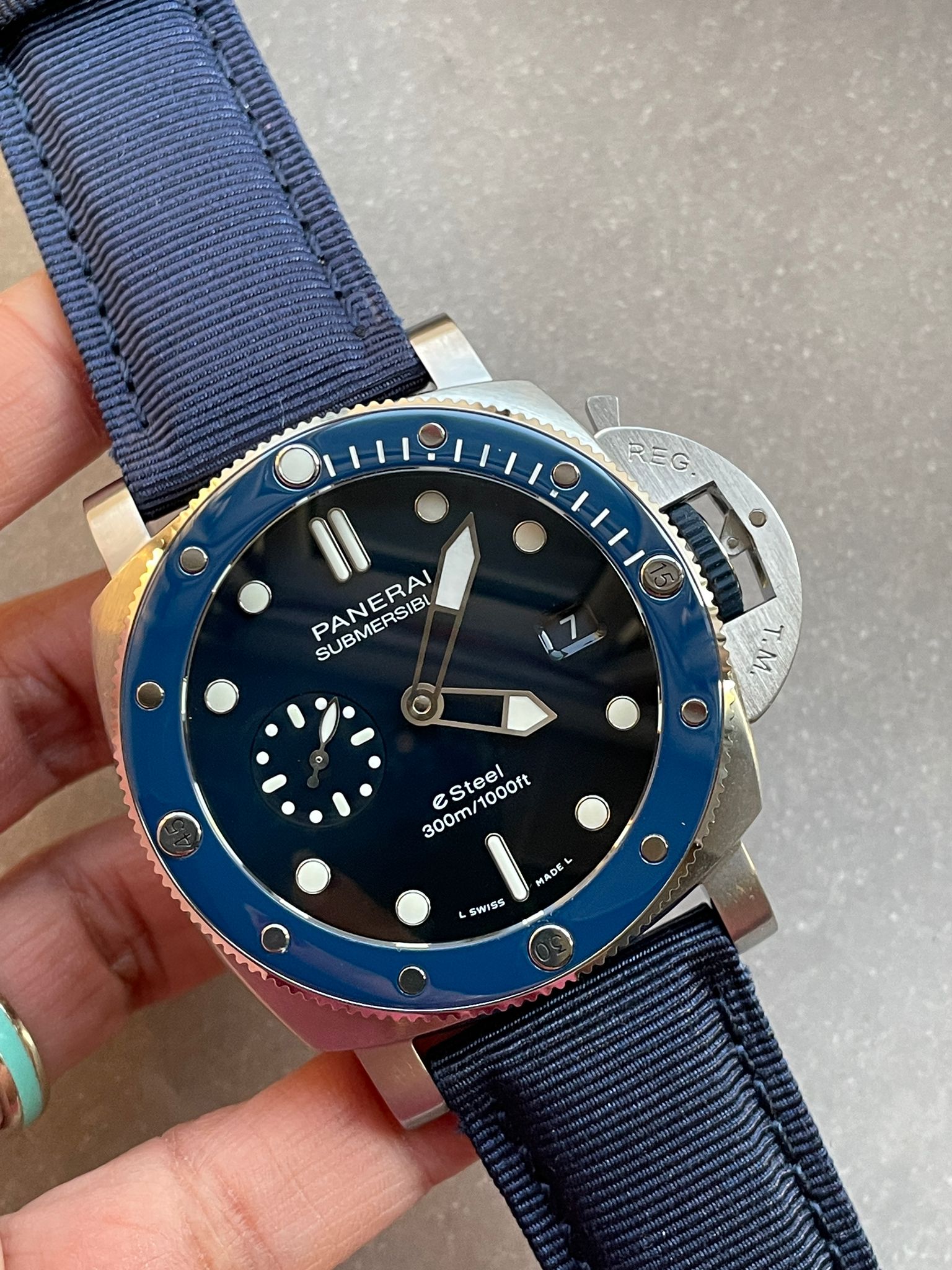 PAM1289 Y SBF 1:1 BEST EDITION BLUE DIAL ON BLUE NYLON STRAP P900 - Image 10