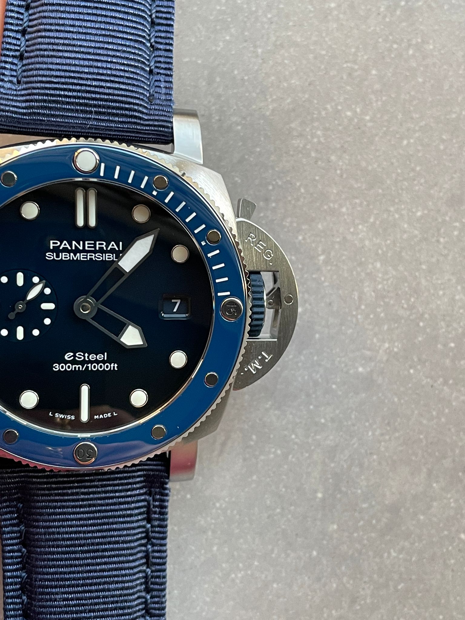 PAM1289 Y SBF 1:1 BEST EDITION BLUE DIAL ON BLUE NYLON STRAP P900 - Image 7