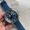 Aquatimer Chronograph IW376806 SS Blue Dial on Rubber Strap V6S A7750