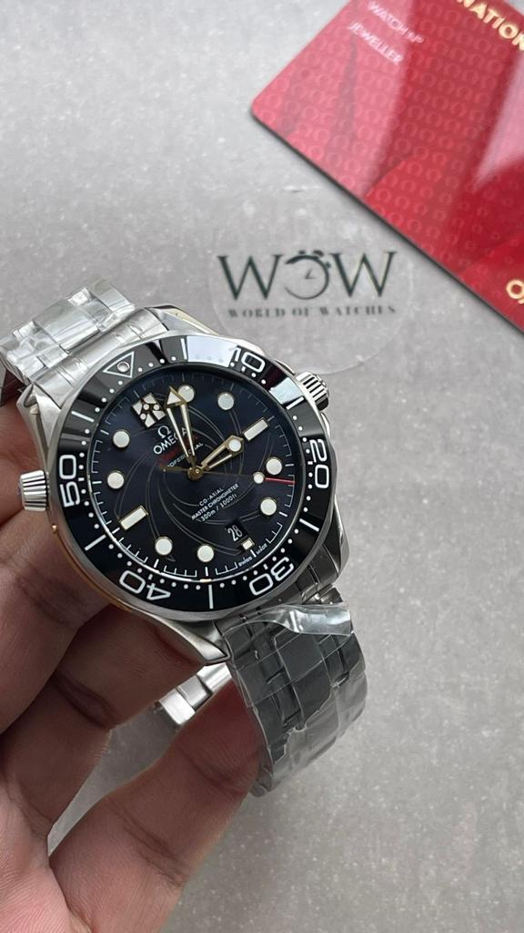 Seamaster Diver 300m Co-Axial Master Chronometer "James Bond 007 " SS Black Dial on SS Bracelet VSF ORF Asia 8800 50TH ANNIVERSARY