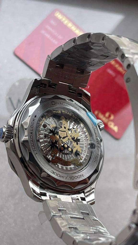 Seamaster Diver 300m Co-Axial Master Chronometer "James Bond 007 " SS Black Dial on SS Bracelet VSF ORF Asia 8800 50TH ANNIVERSARY - Image 6