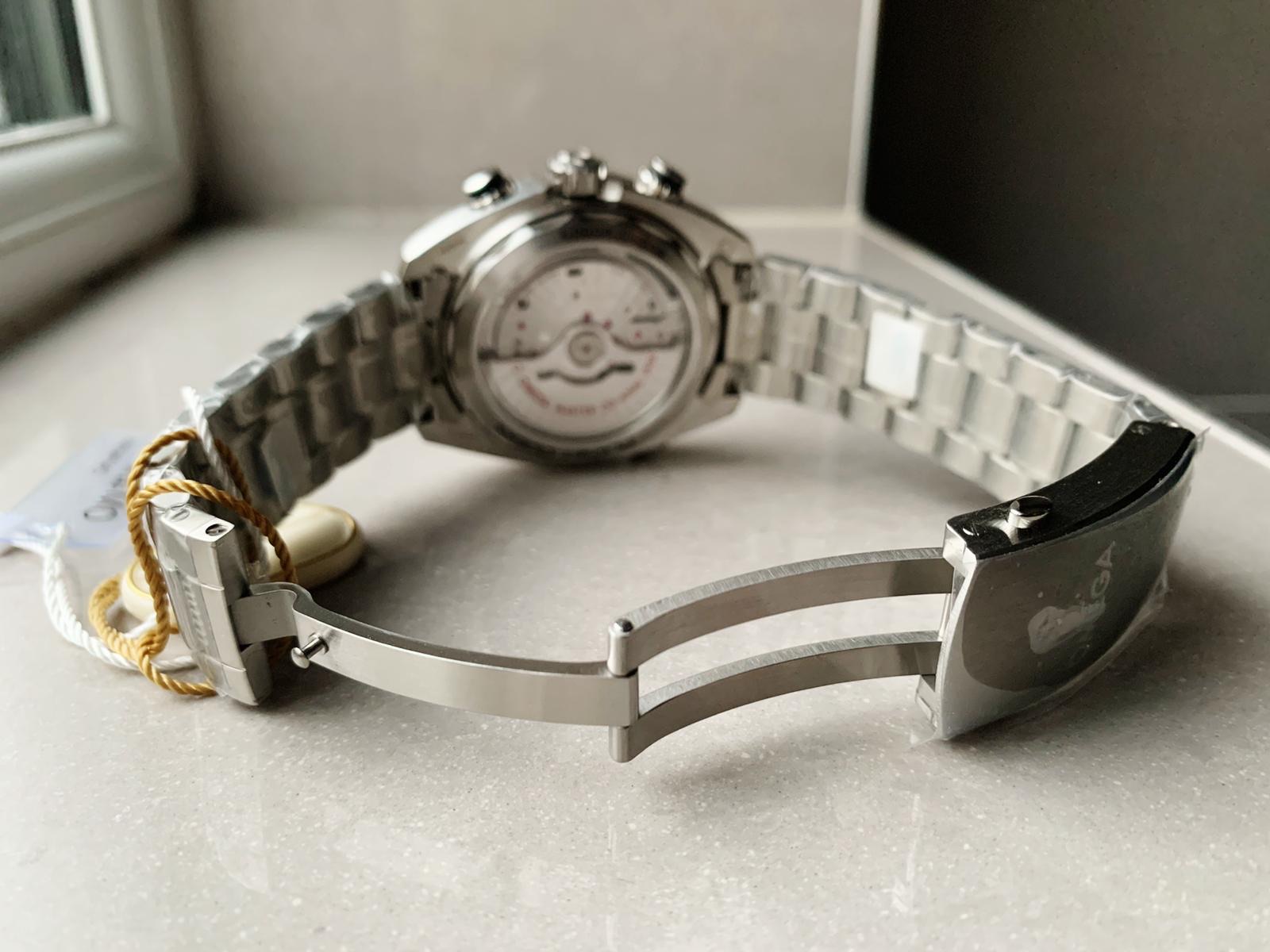 Planet Ocean SEAMASTER Chronometer OMF SS Grey/Orange Polished Bezel Grey Dial on SS Bracelet A9900 (Black Balance Wheel) - Image 12